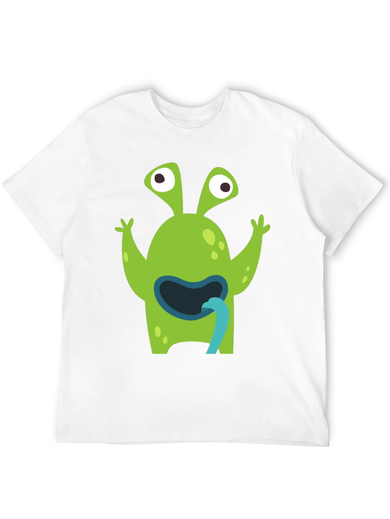 Funny Alien Tongue T-Shirt - Mens Black Tee