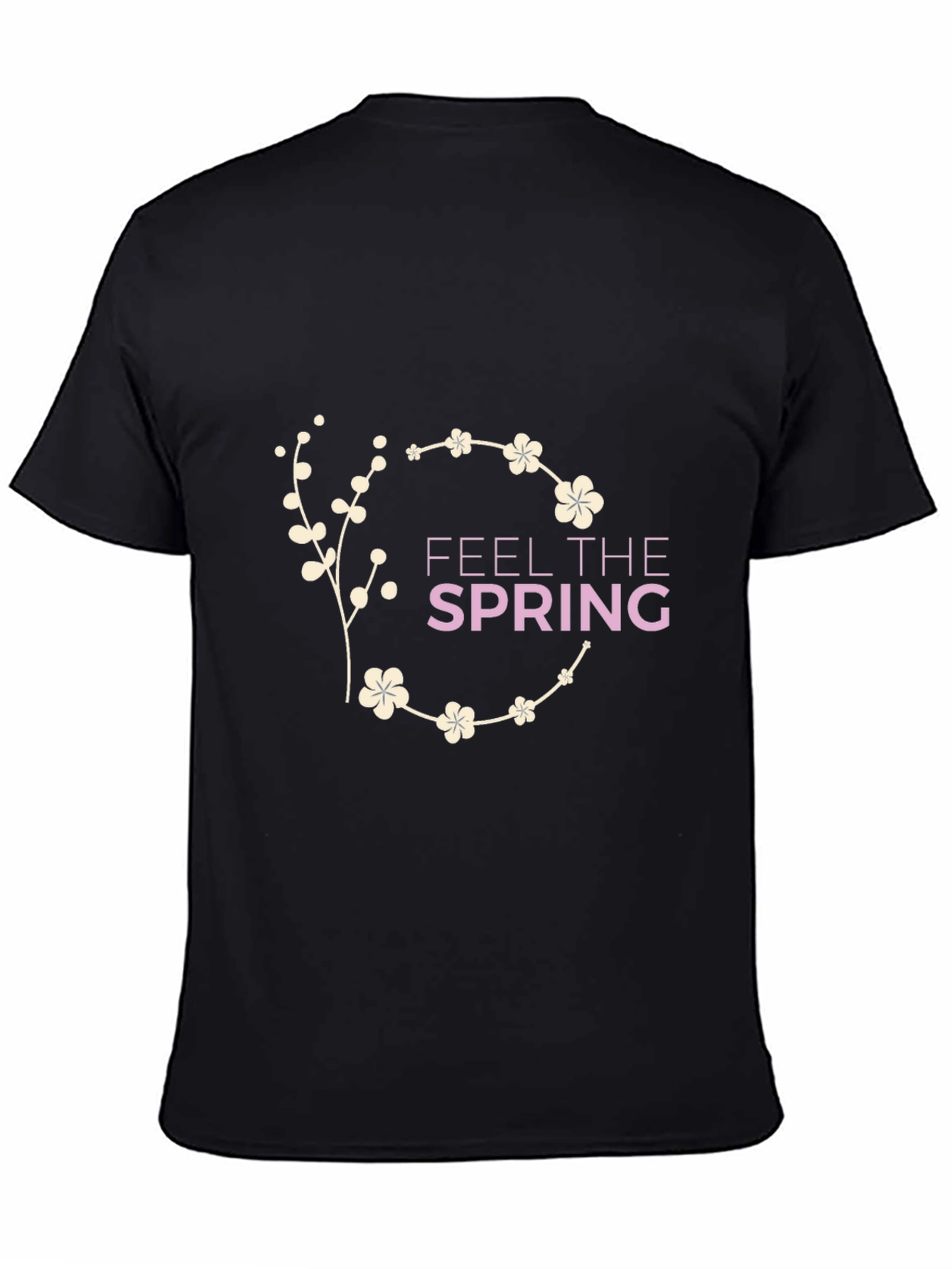 Feel The Spring Black Graphic Tee