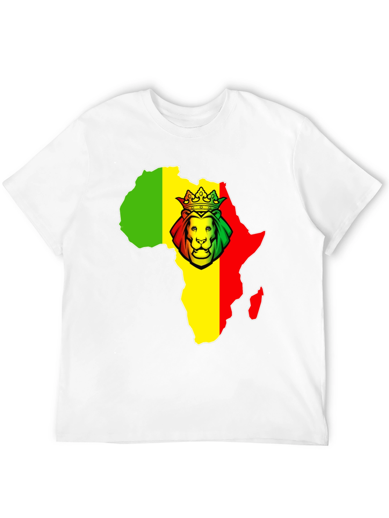 Rasta Africa Map Lion T-Shirt