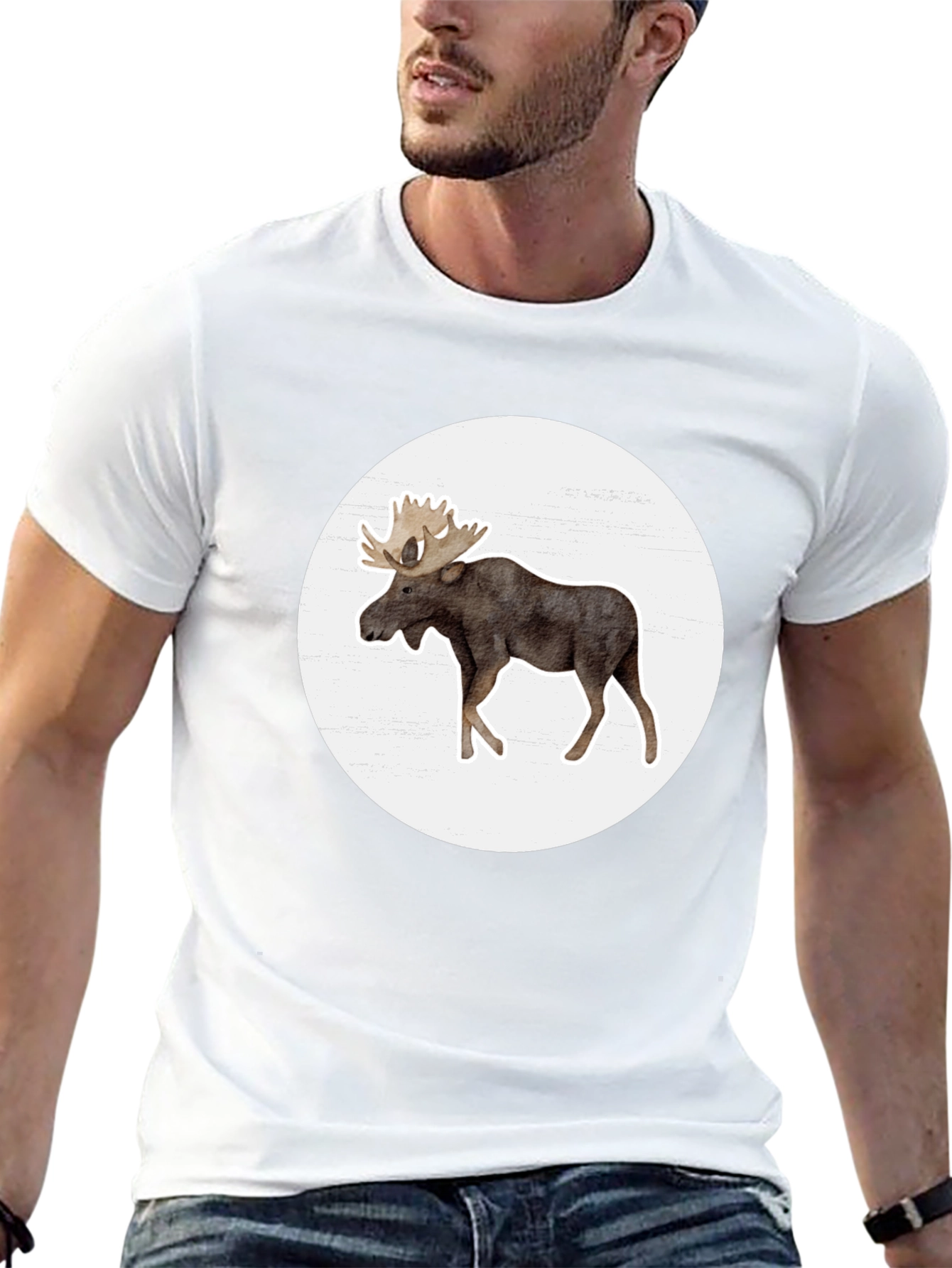 Moose Graphic Tee - Casual Comfort