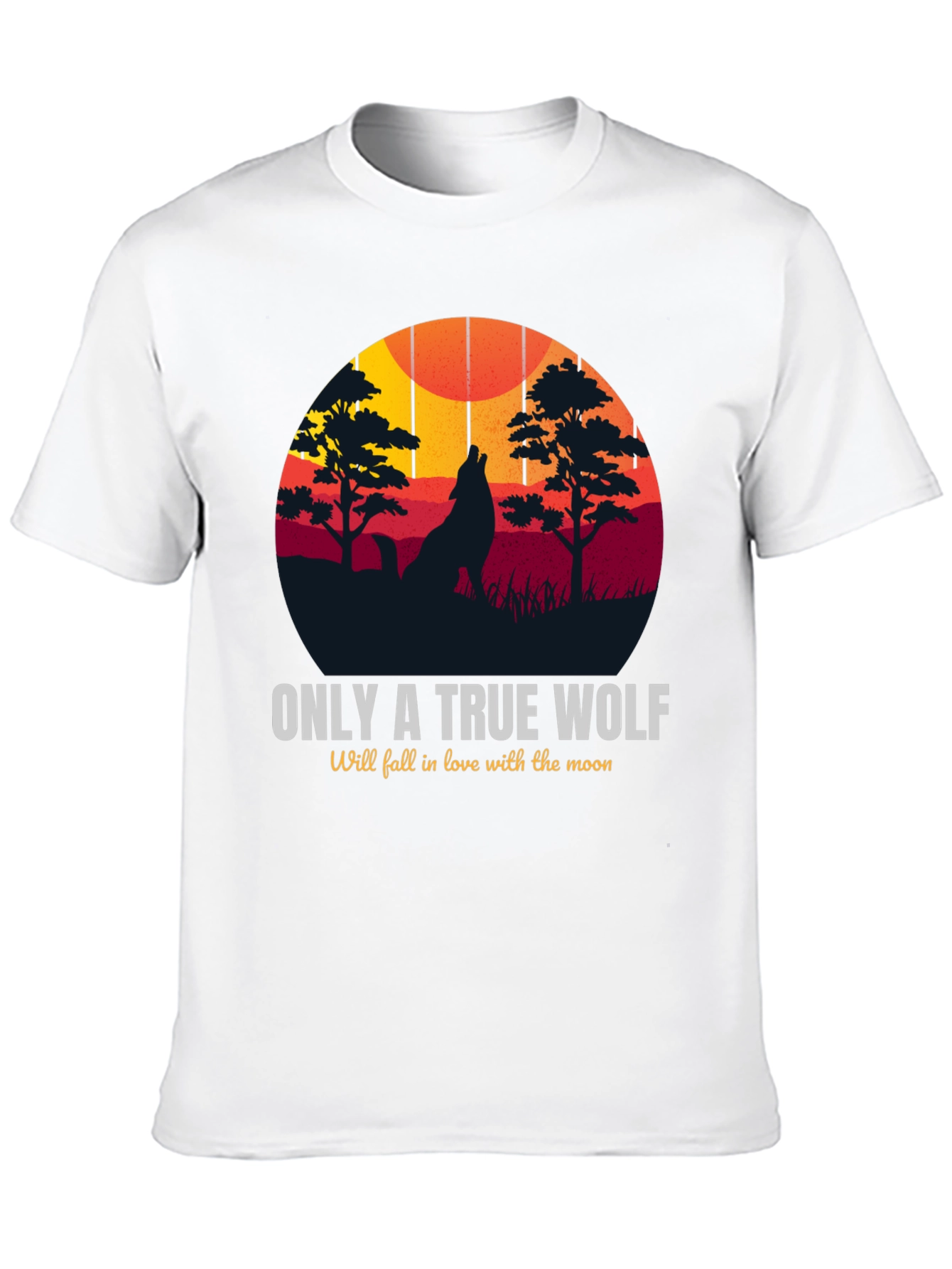 True Wolf Moon Graphic Tee - Stylish Mens Apparel