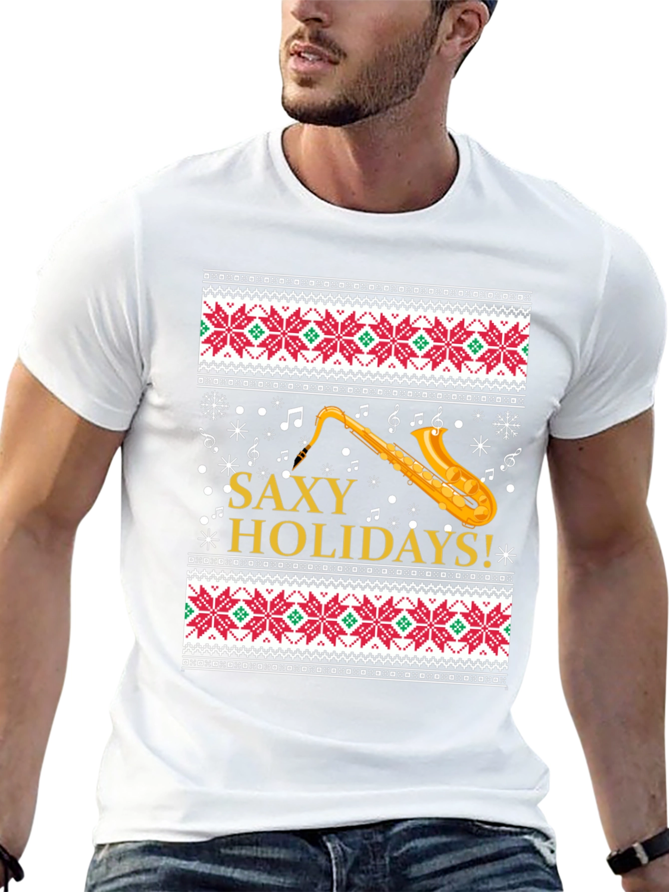 Saxy Holidays Christmas Sweater T-Shirt