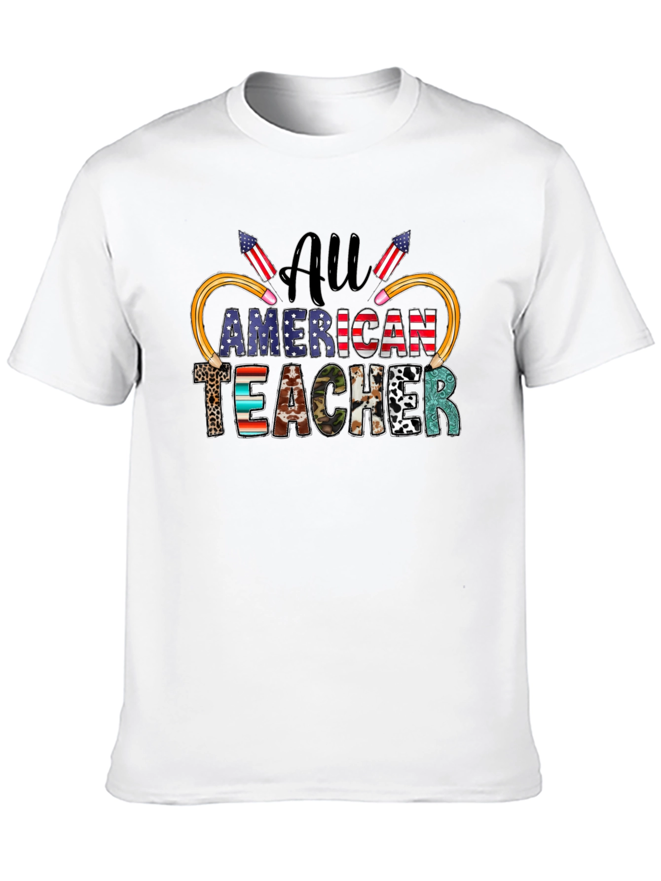 All American Teacher Patriotic T-Shirt