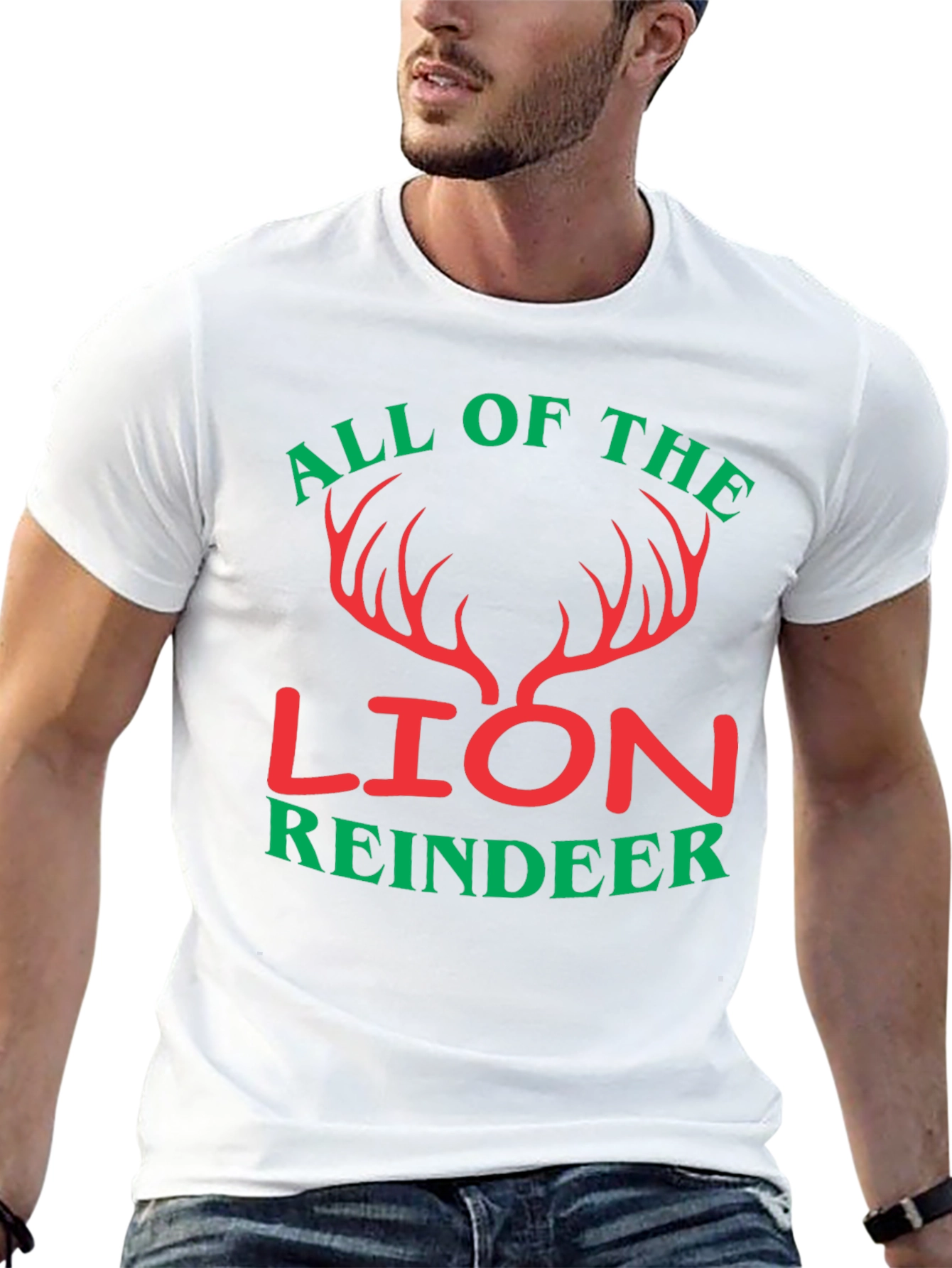All Of The Lion Reindeer Graphic T-Shirt