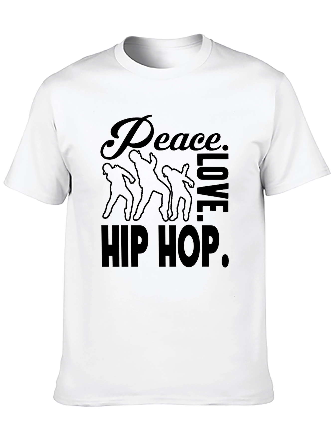 Peace Love Hip Hop T-Shirt Black Graphic Tee