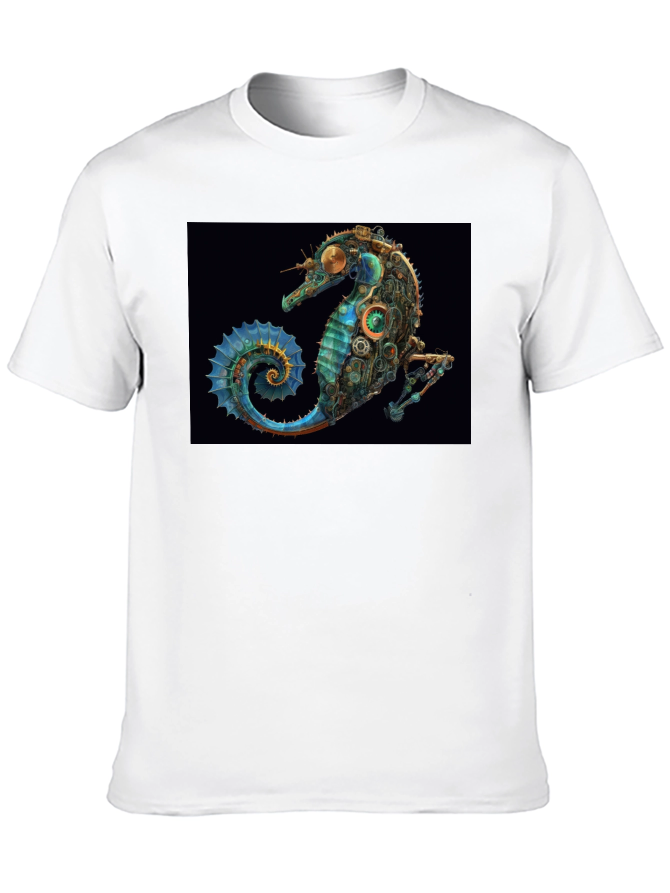 Steampunk Seahorse Graphic T-Shirt
