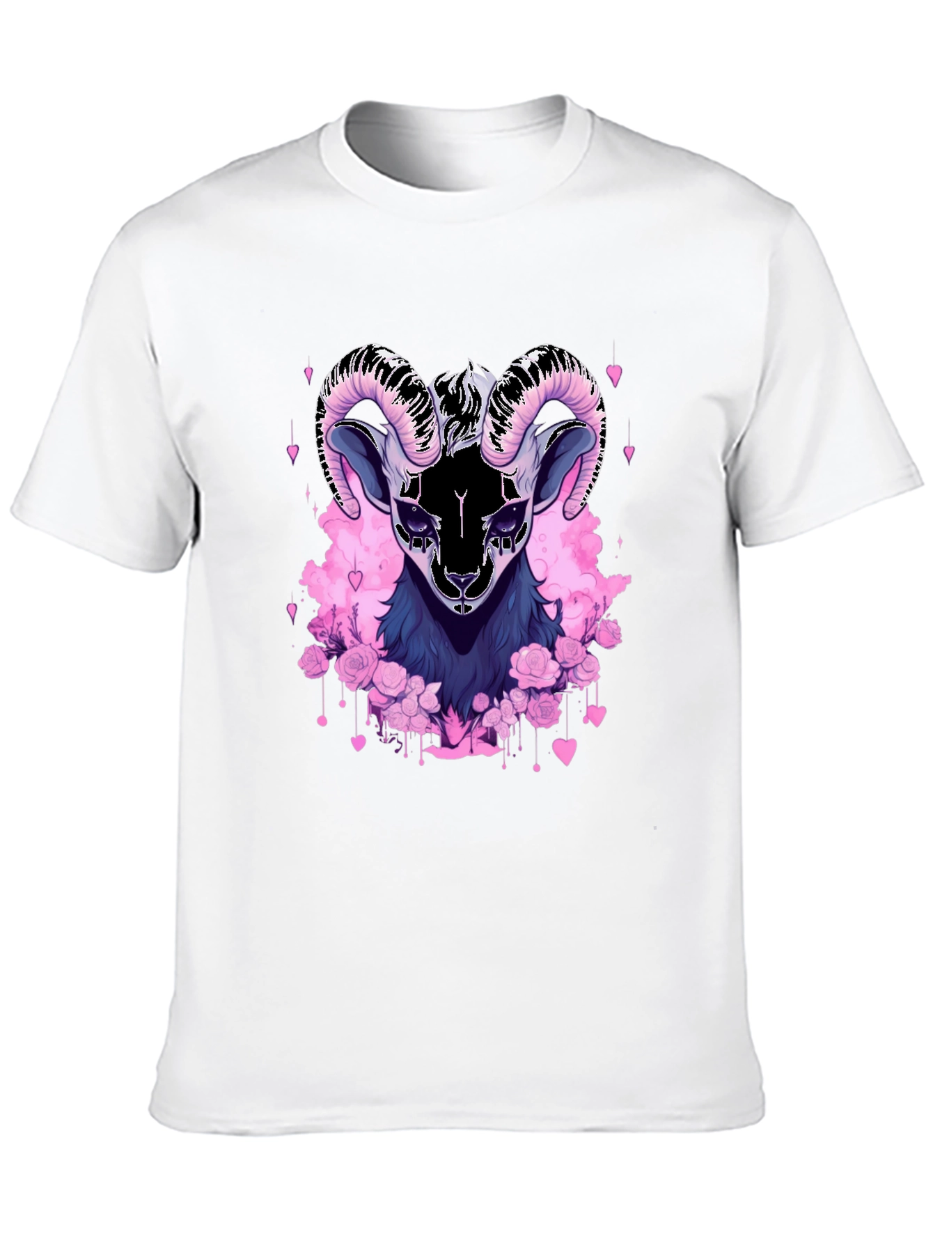 Ram Floral T-Shirt - Goth Style