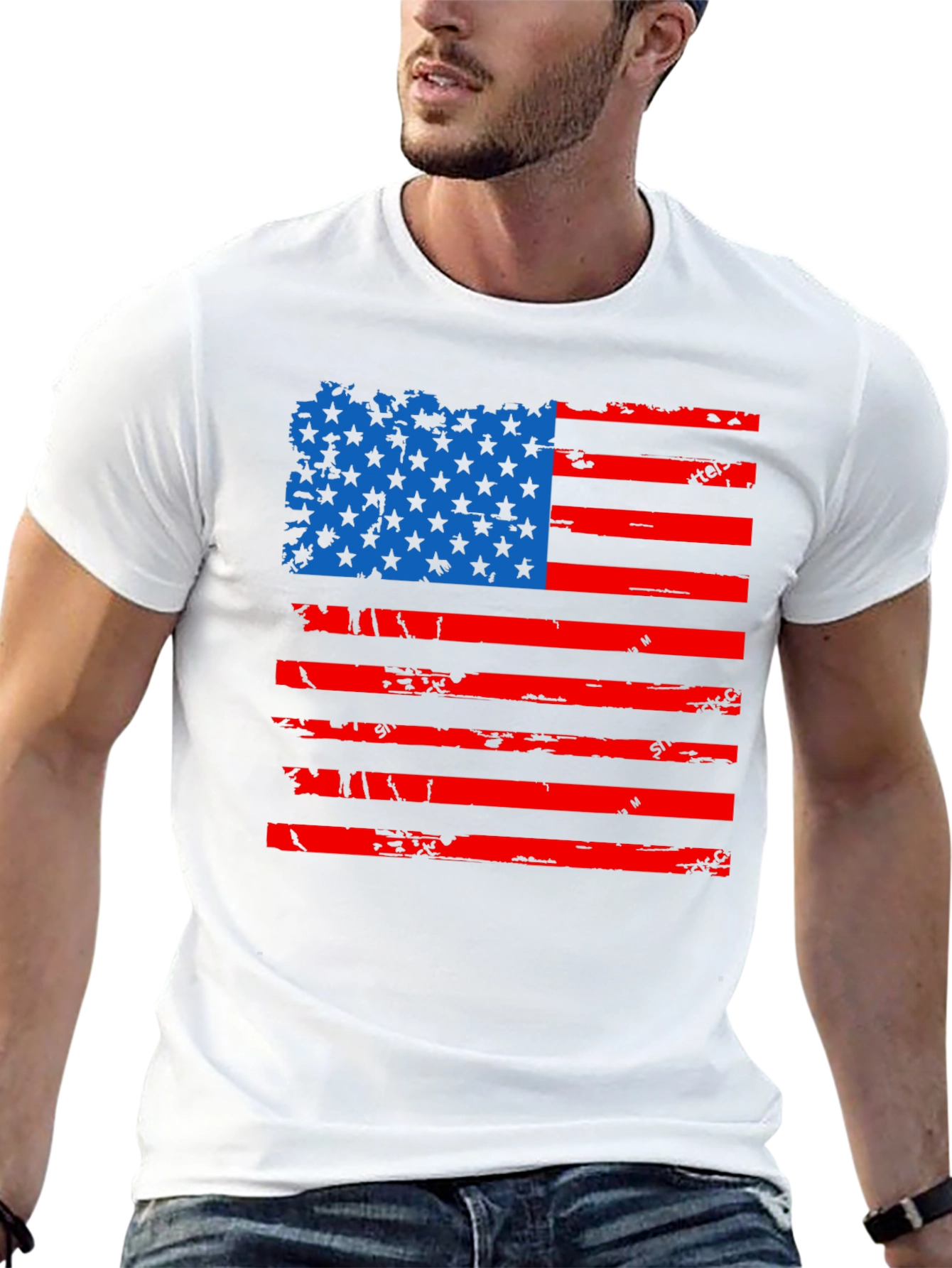 American Flag Graphic Tee - Patriotic Style