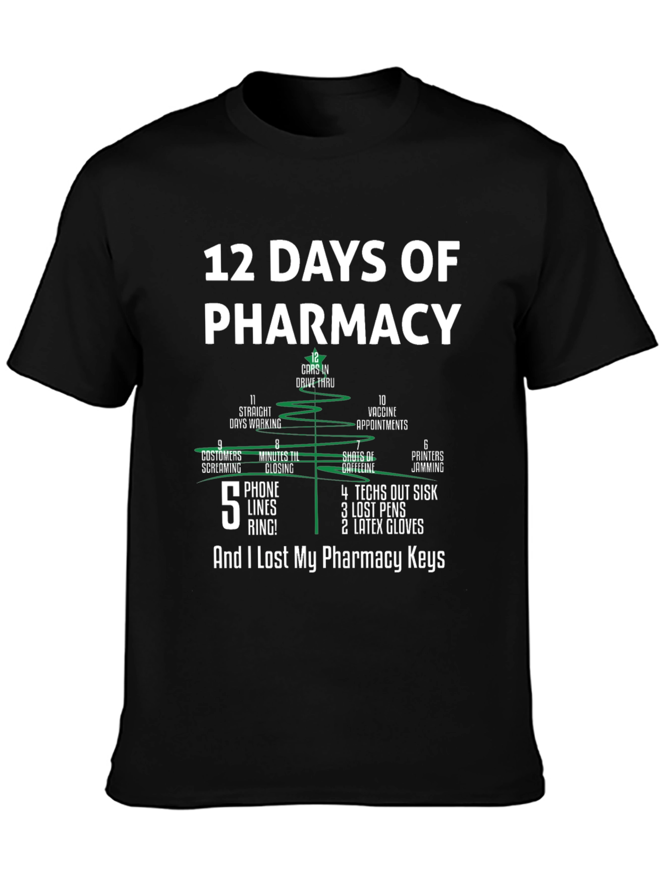 12 Days of Pharmacy Funny T-Shirt
