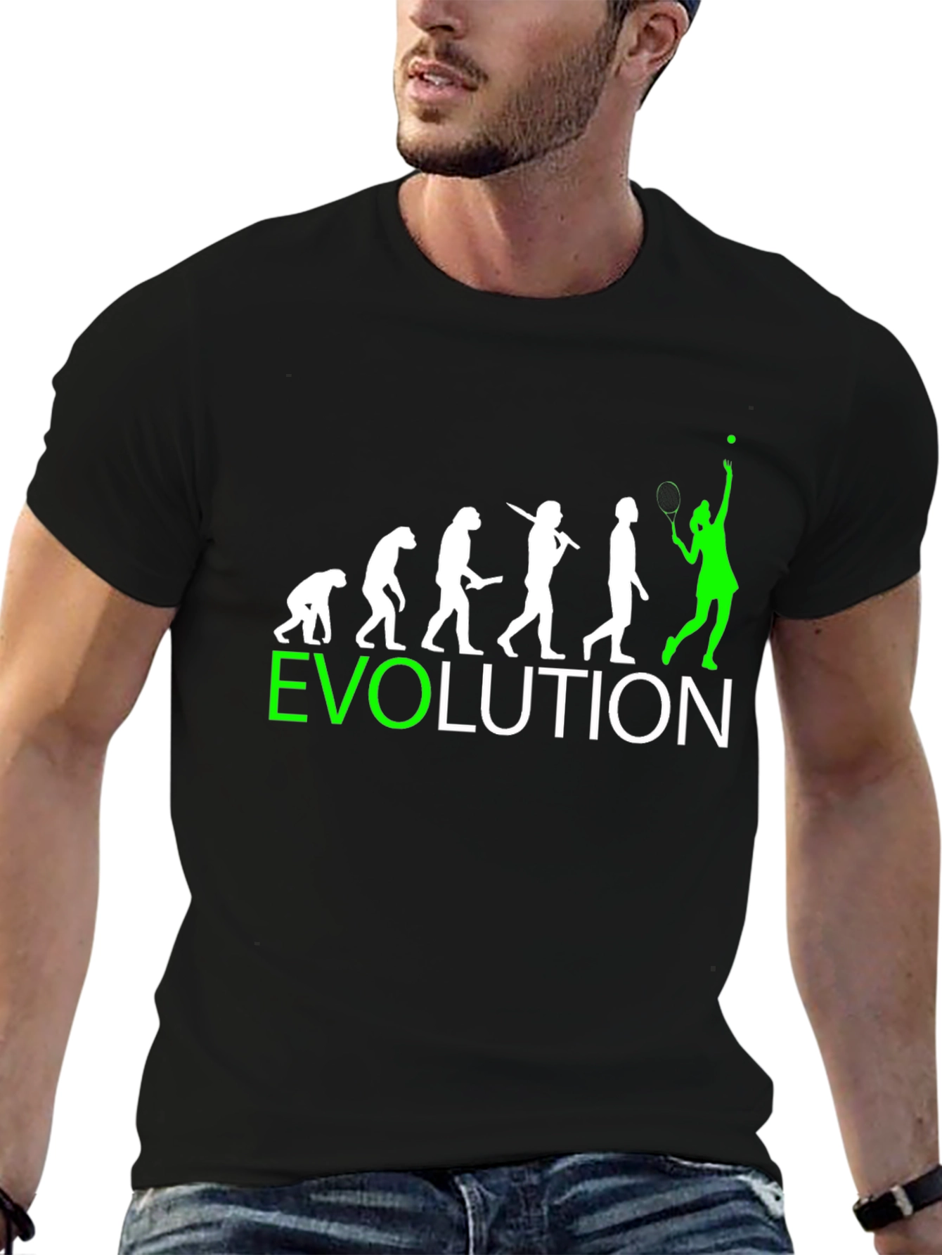Evolution Tennis T-Shirt Funny Tennis Player Tee