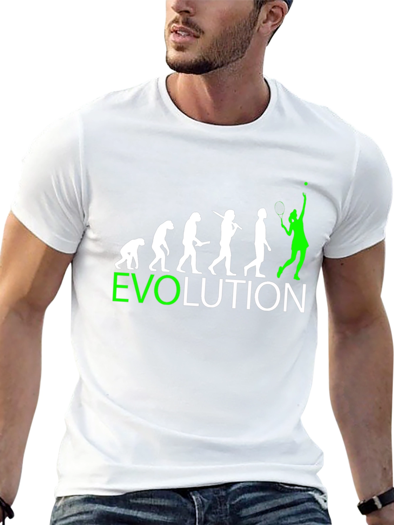 Evolution Tennis T-Shirt Funny Tennis Player Tee