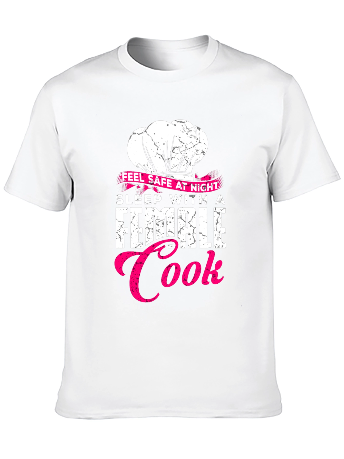 Feel Safe Female Cook Black T-Shirt