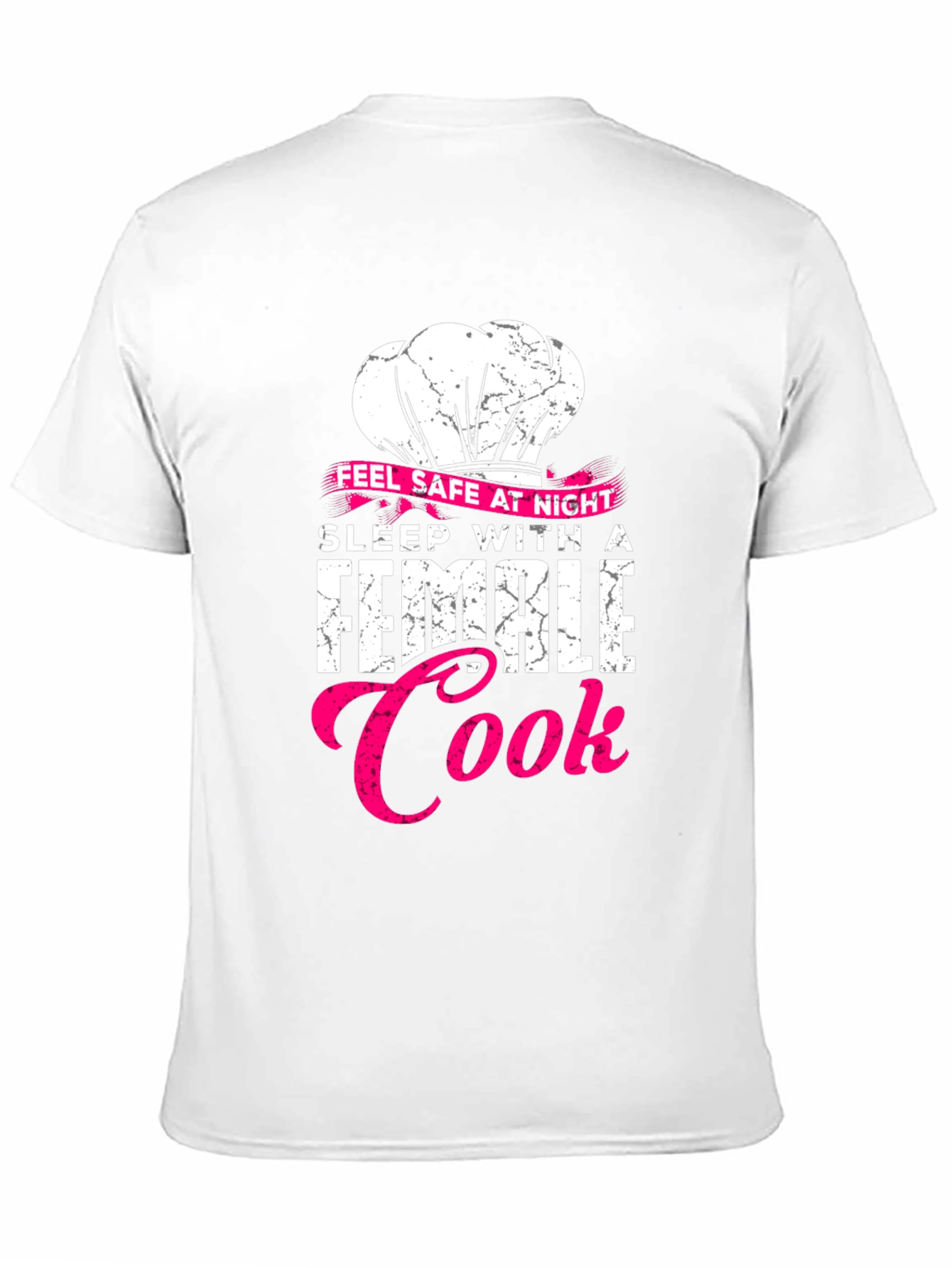 Feel Safe Female Cook Black T-Shirt