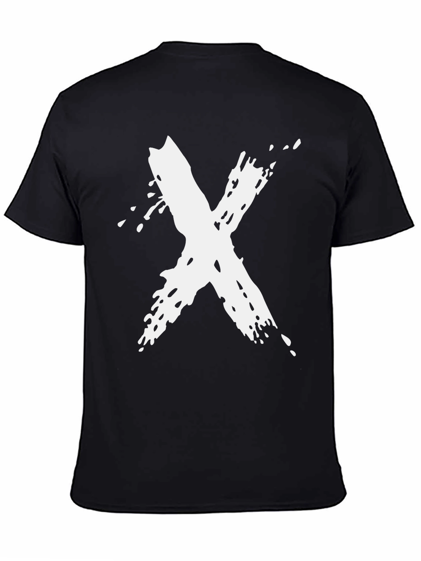Abstract X Graphic T-Shirt - Black Cotton Tee