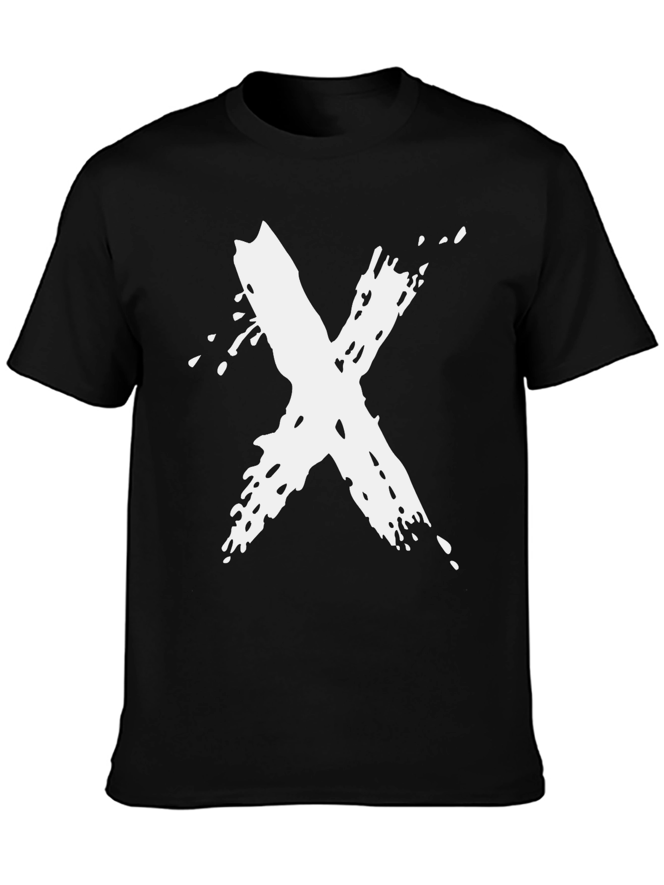 Abstract X Graphic T-Shirt - Black Cotton Tee
