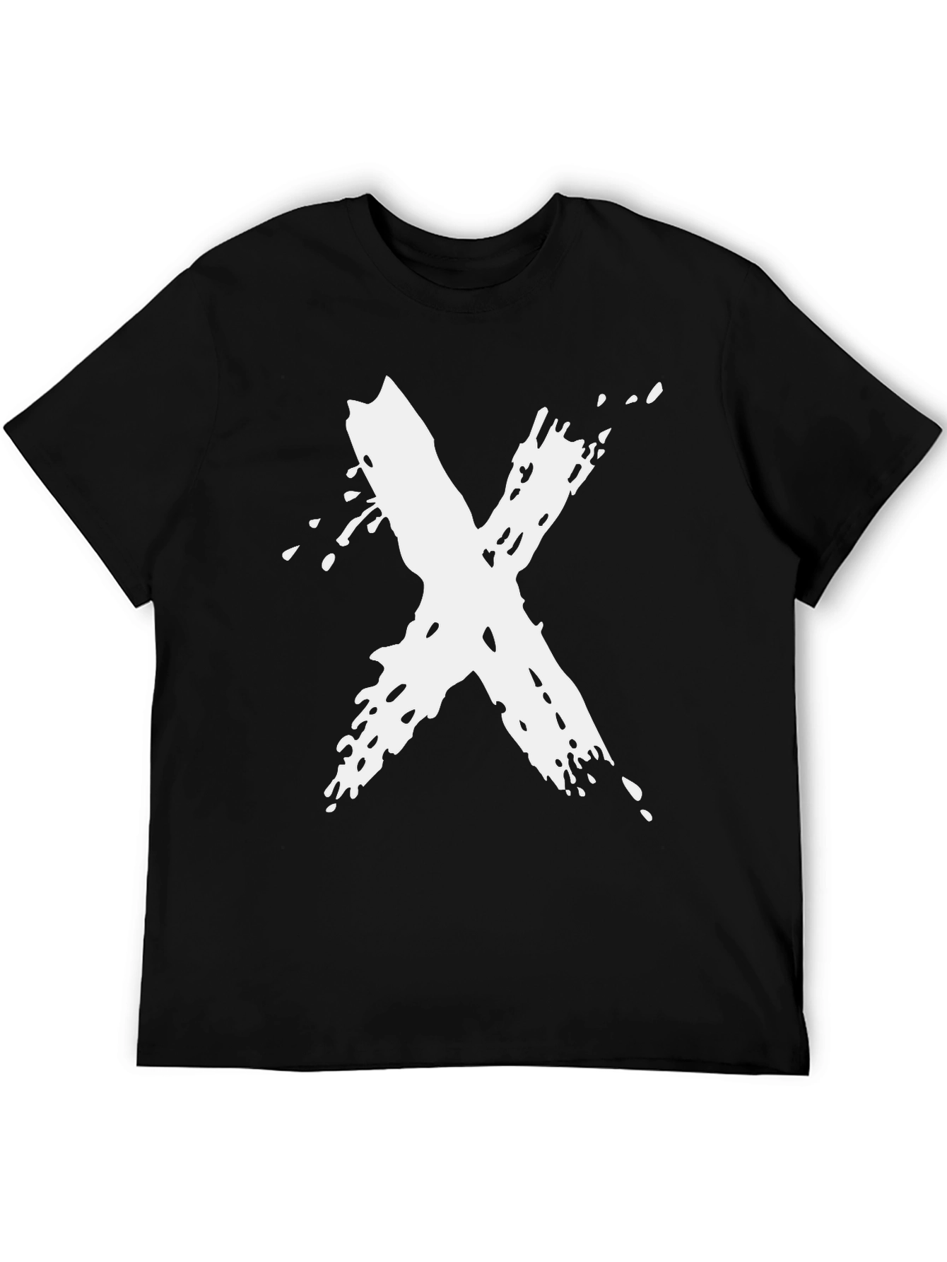 Abstract X Graphic T-Shirt - Black Cotton Tee