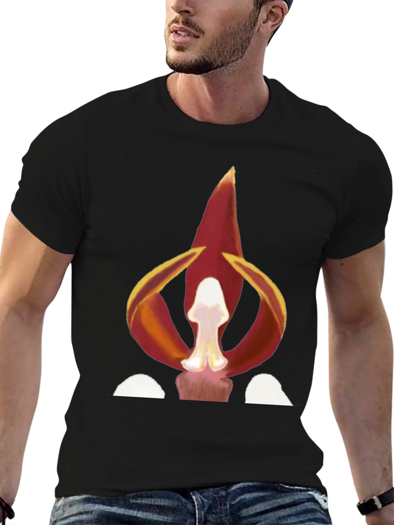Fiery Floral Graphic Tee - Bold Statement Shirt