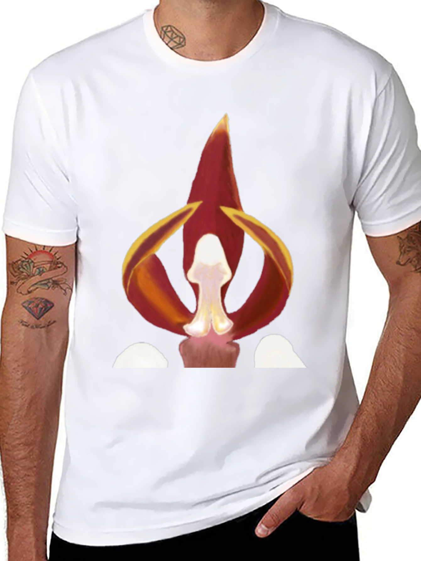 Fiery Floral Graphic Tee - Bold Statement Shirt