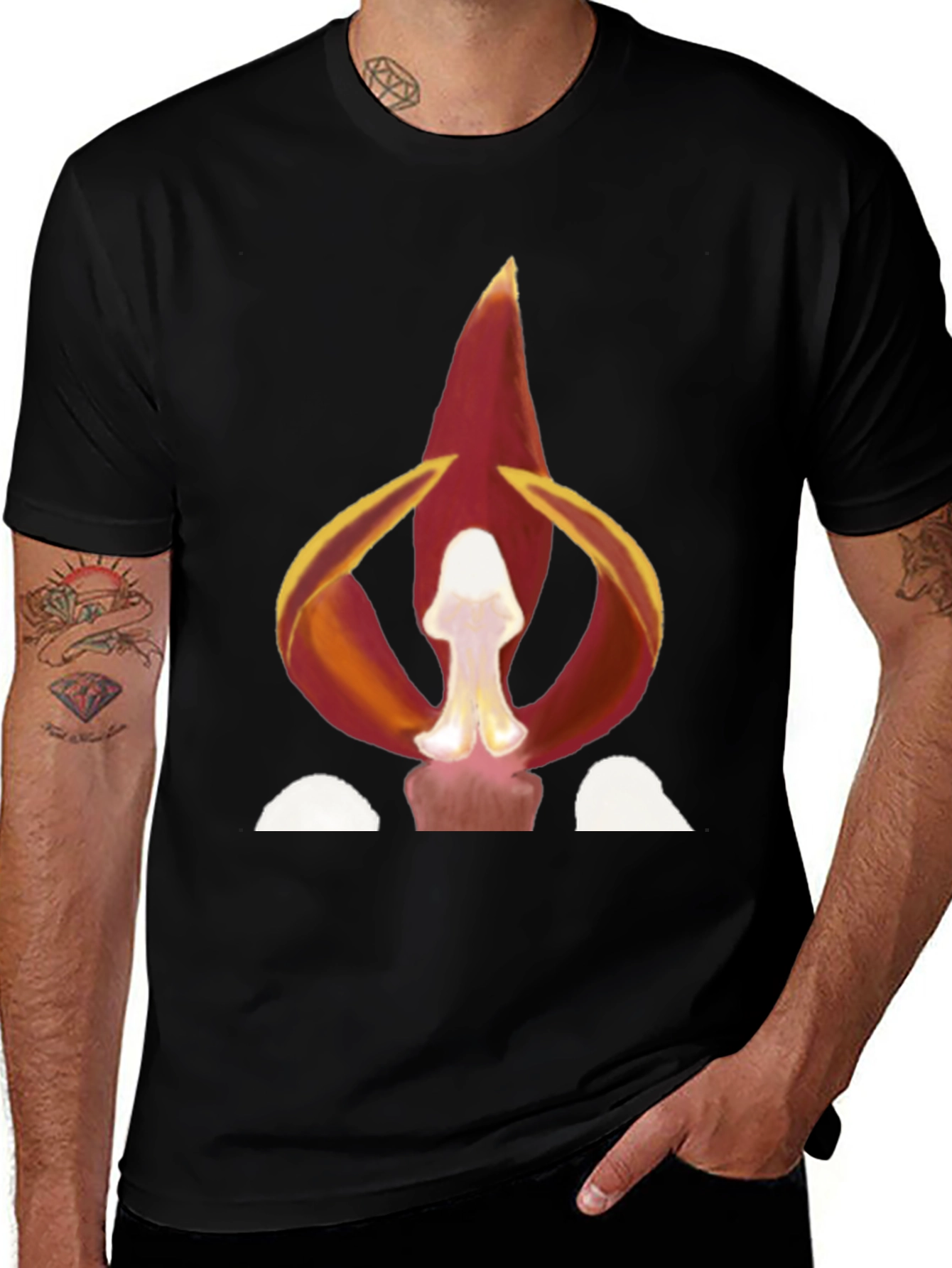 Fiery Floral Graphic Tee - Bold Statement Shirt