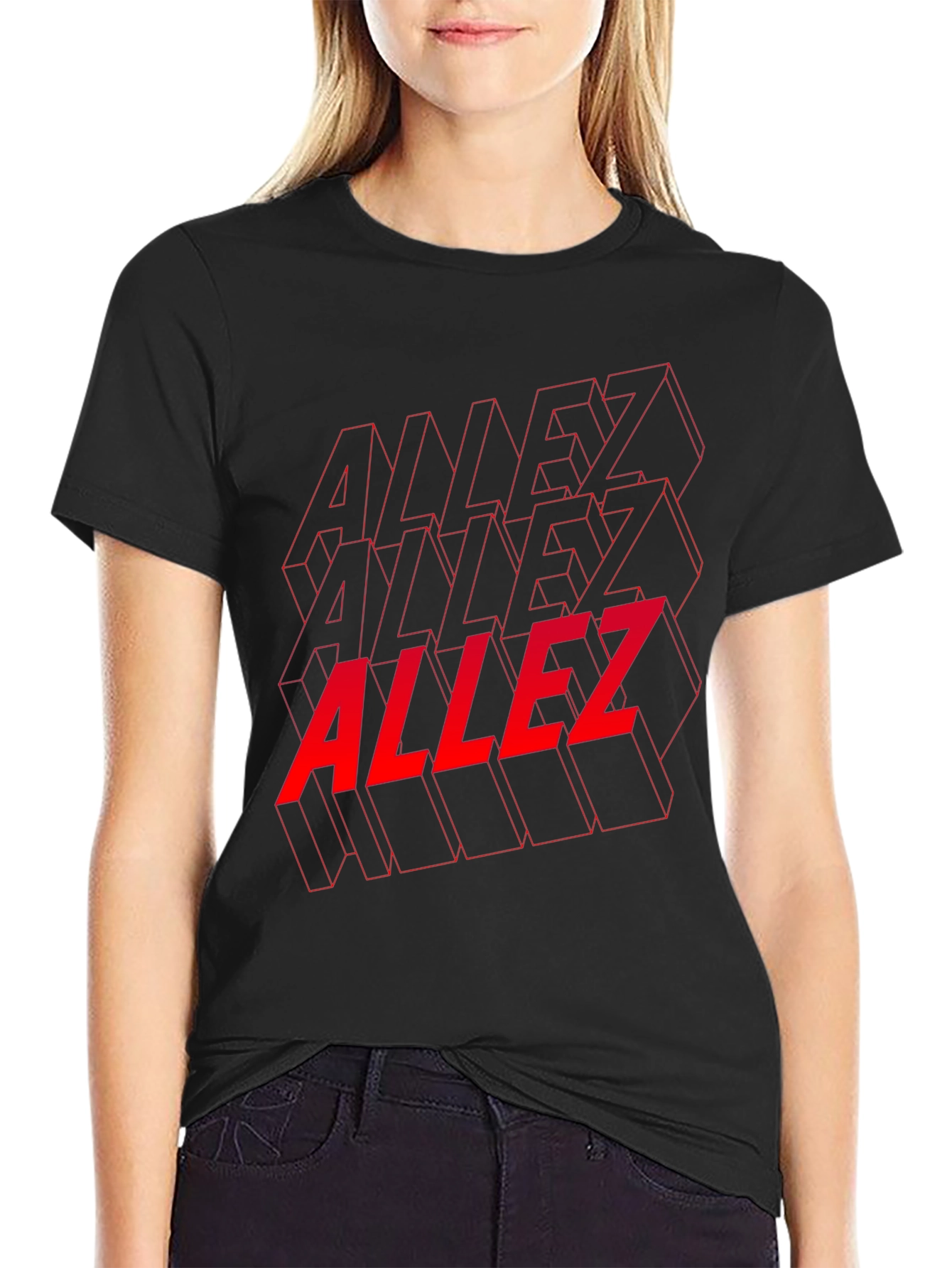 Allez Graphic Tee - Stylish Black Cotton T-Shirt