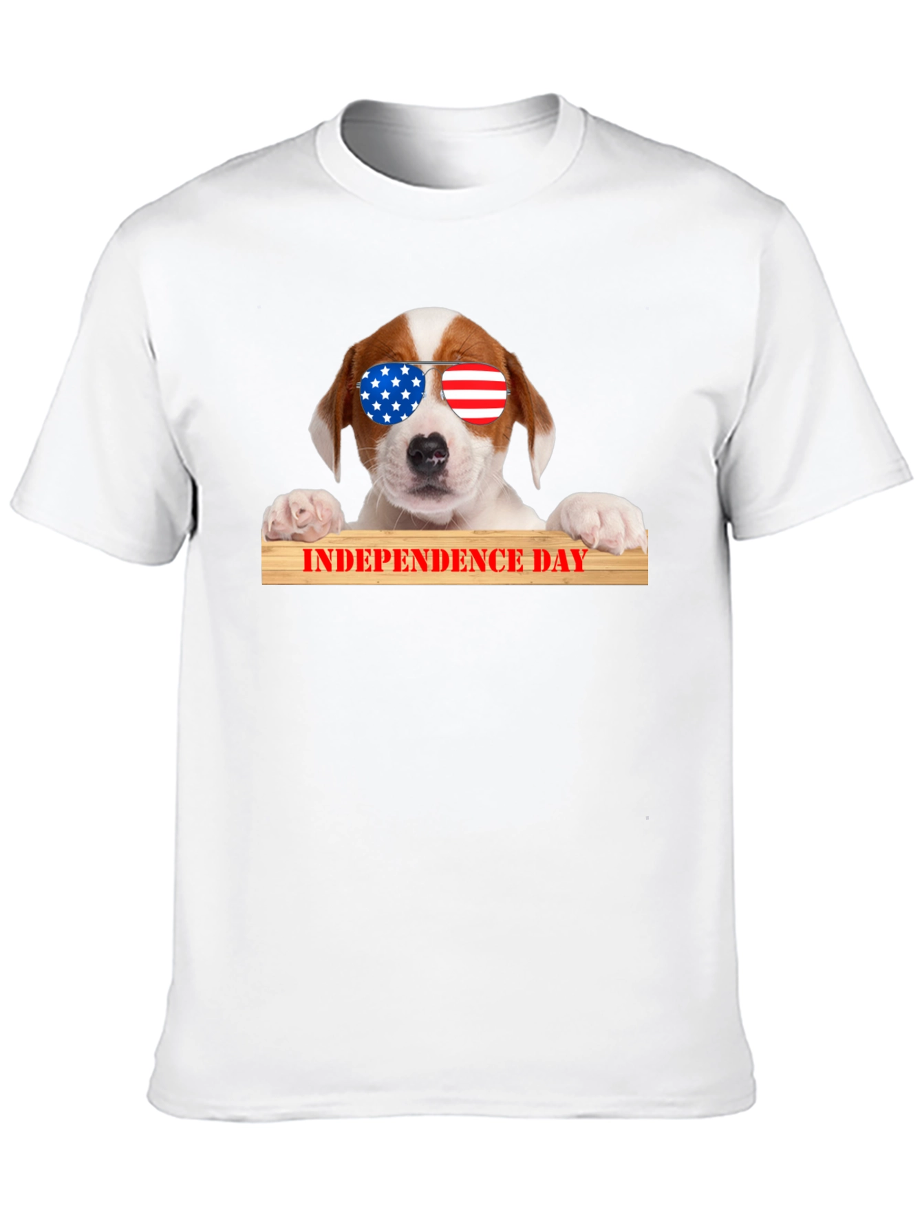 Patriotic Pup T-Shirt - Independence Day Dog Tee