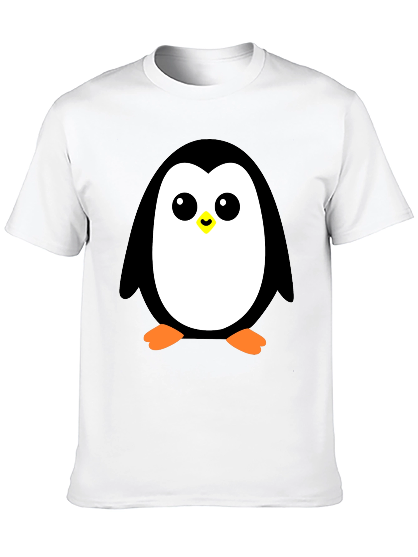 Cute Penguin Graphic Black T-Shirt