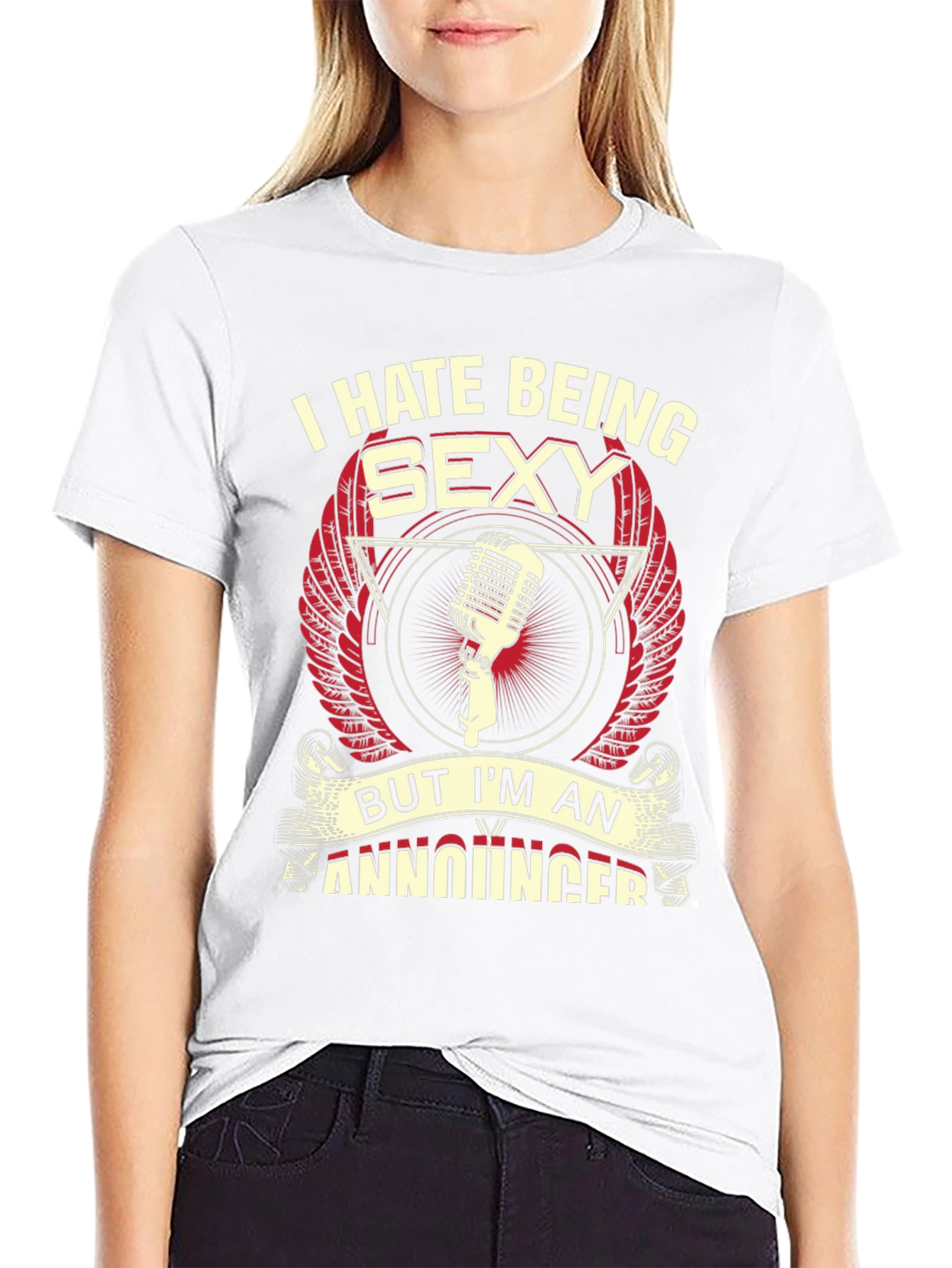 Funny Announcer T-Shirt - I Hate Being Sexy