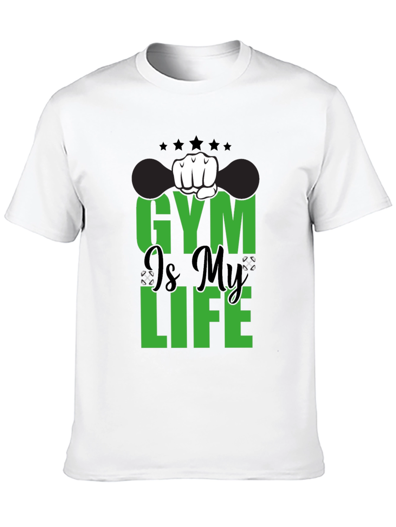 Gym is My Life Black Graphic Tee