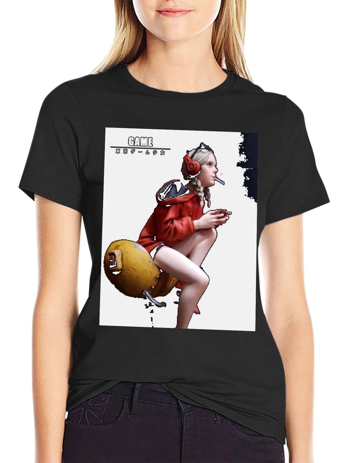 Gamer Girl Graphic Tee - Unique Design