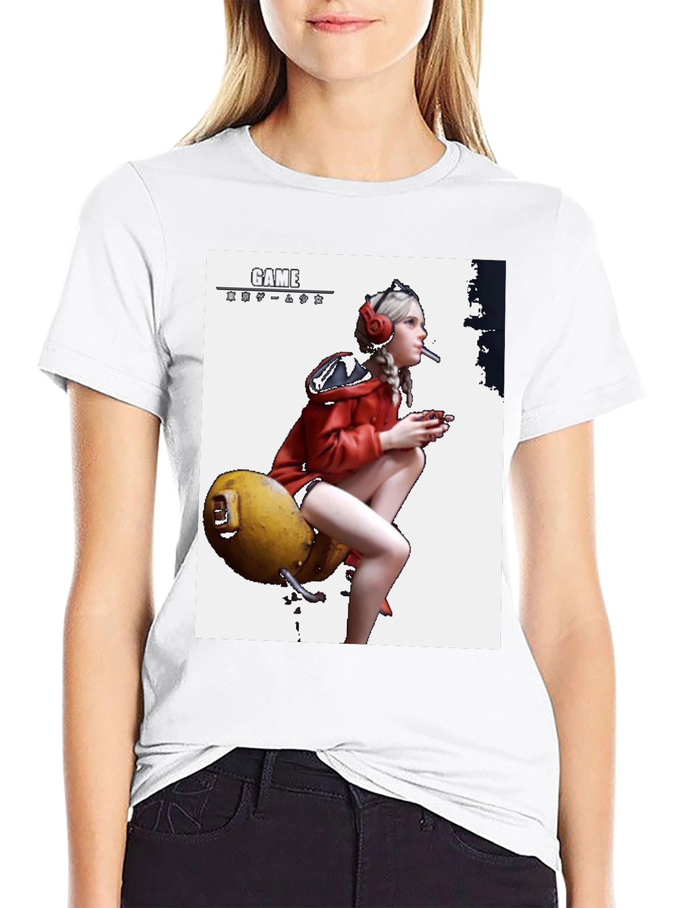 Gamer Girl Graphic Tee - Unique Design
