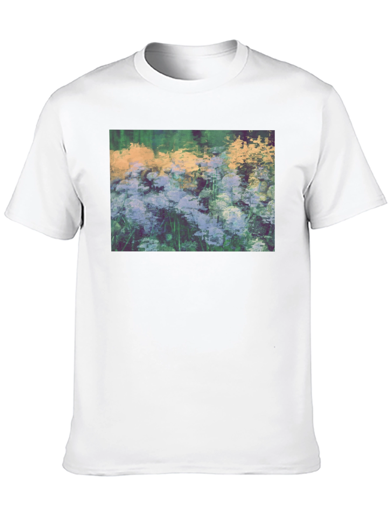 Floral Impressionist Black T-Shirt