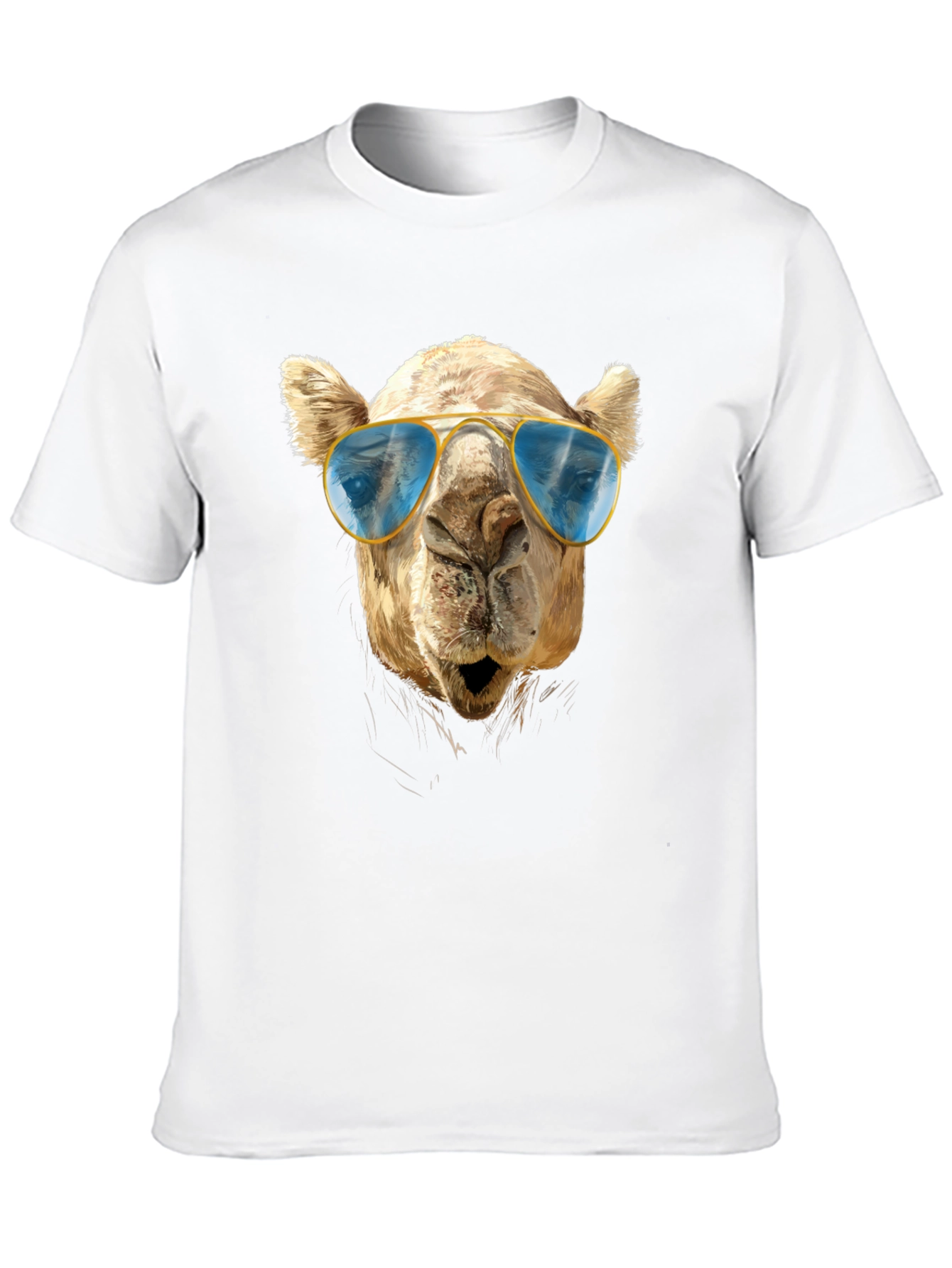 Cool Camel Tee - Sunglasses Graphic Black T-Shirt