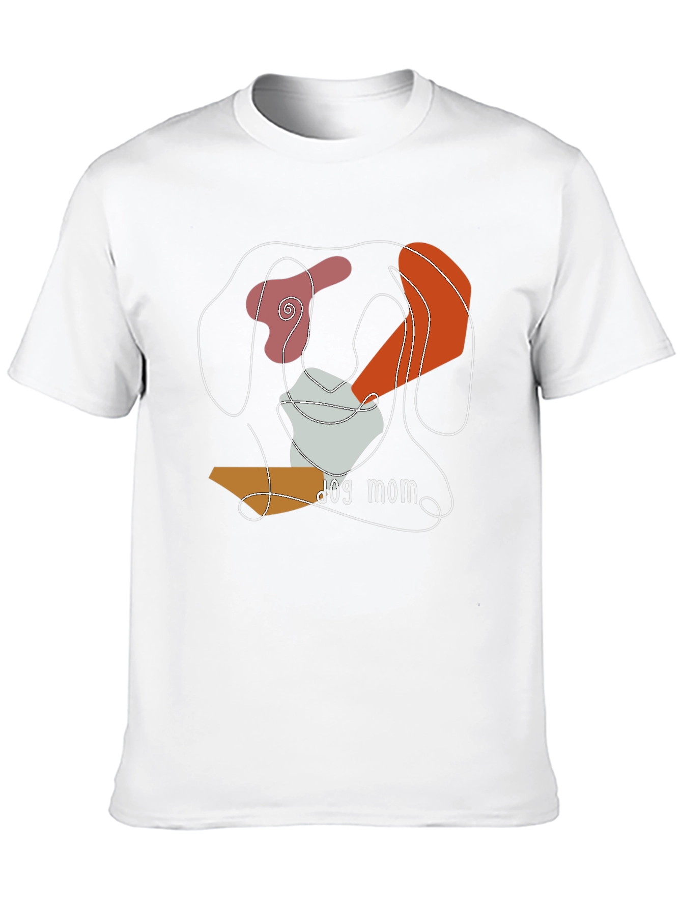 Dog Mom Abstract Graphic Tee - Black