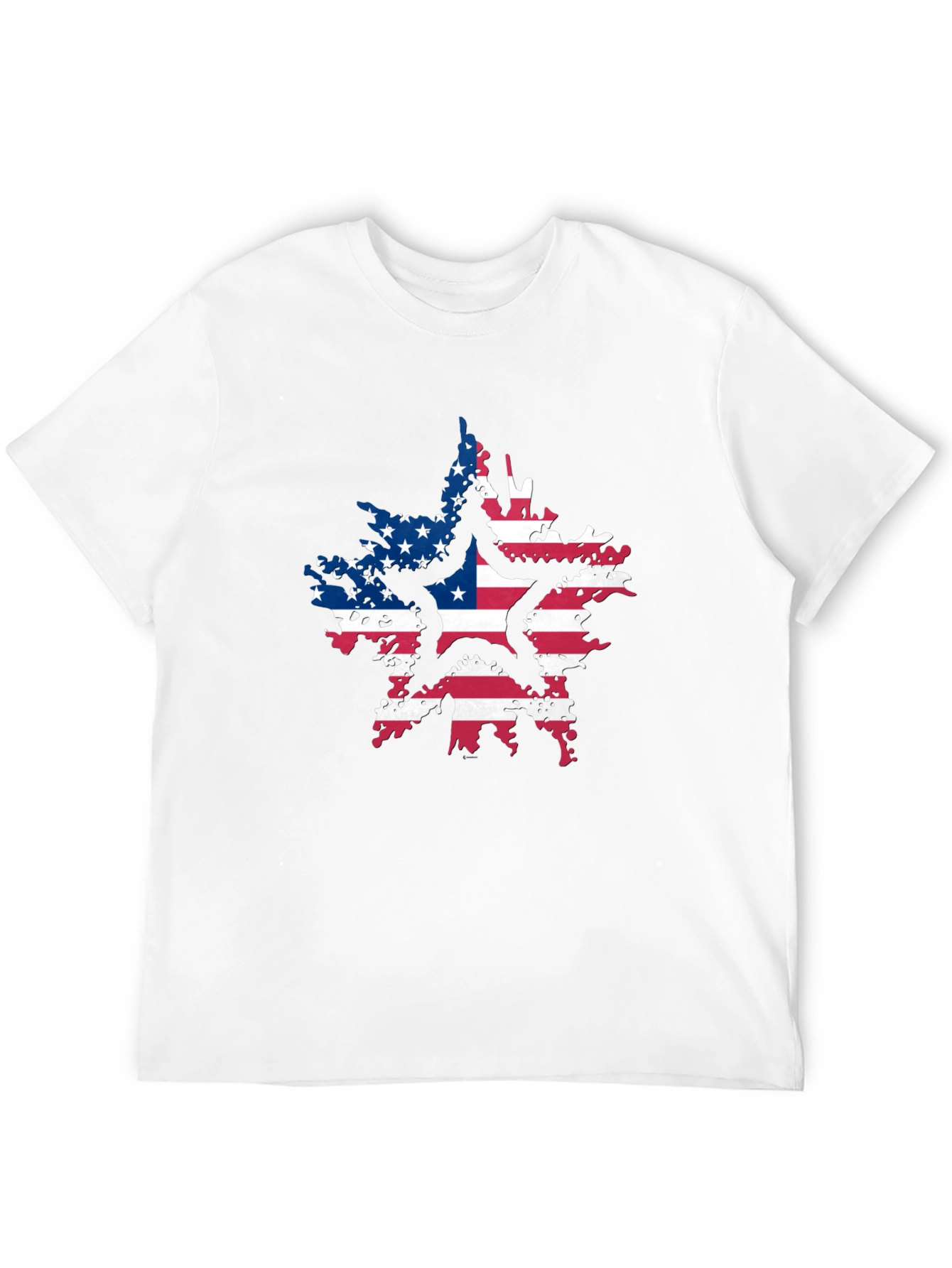 American Flag Star Black T-Shirt