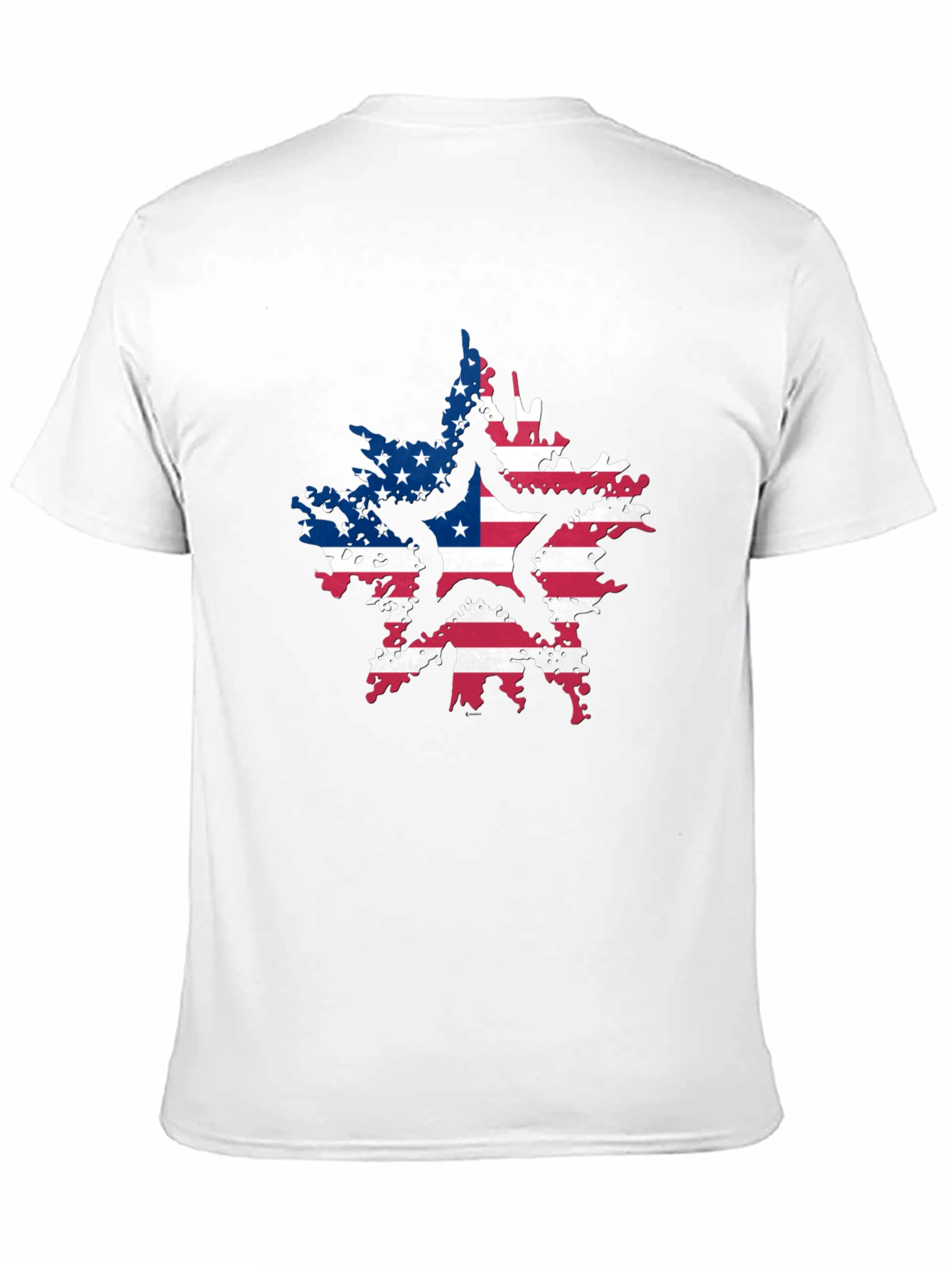 American Flag Star Black T-Shirt