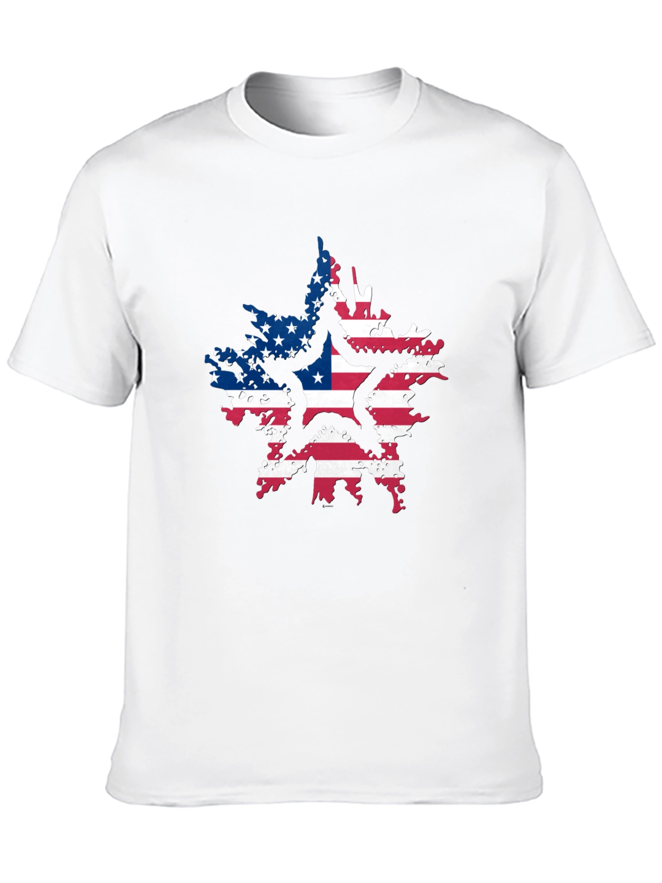 American Flag Star Black T-Shirt