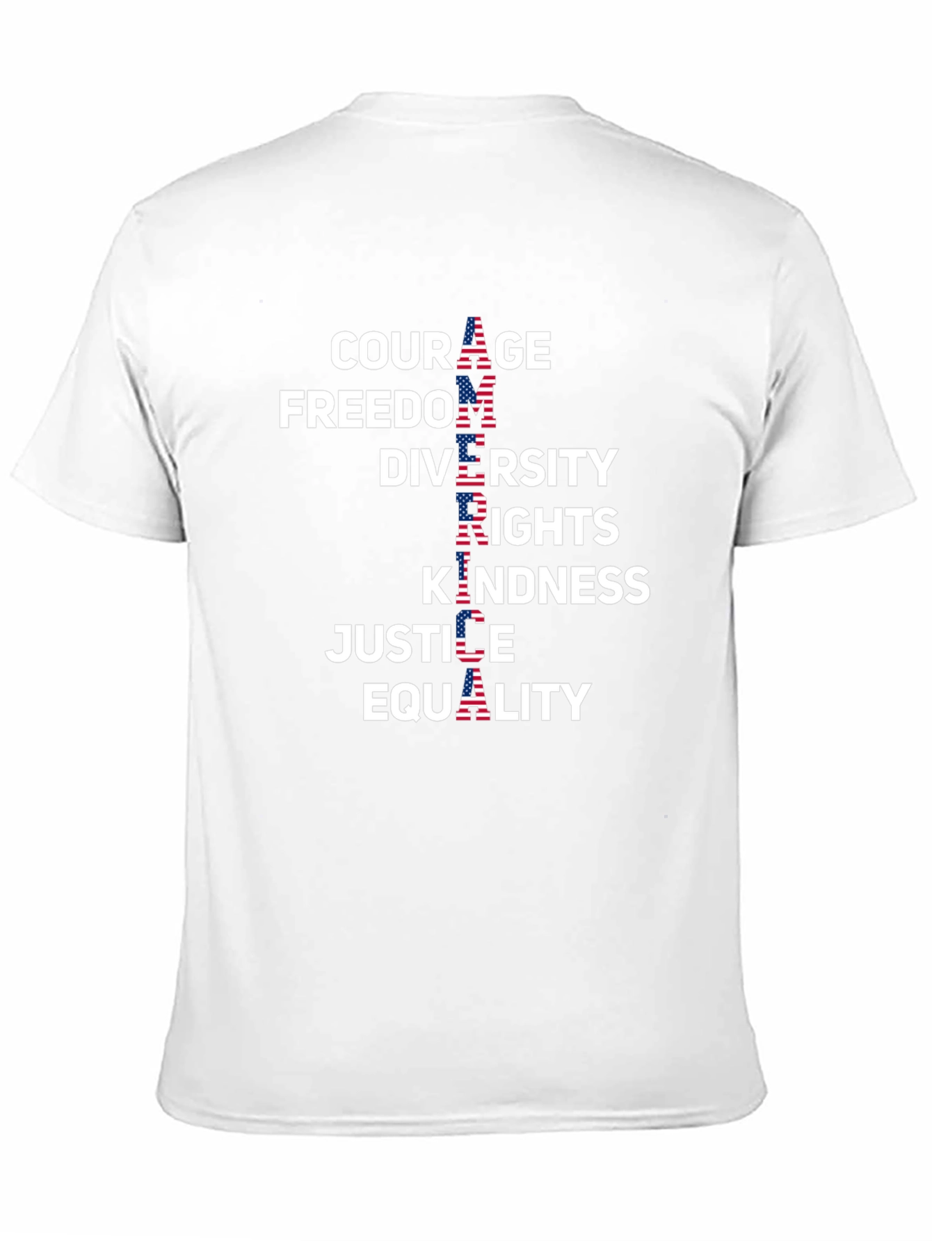 American Values Graphic Tee - Courage Freedom Diversity