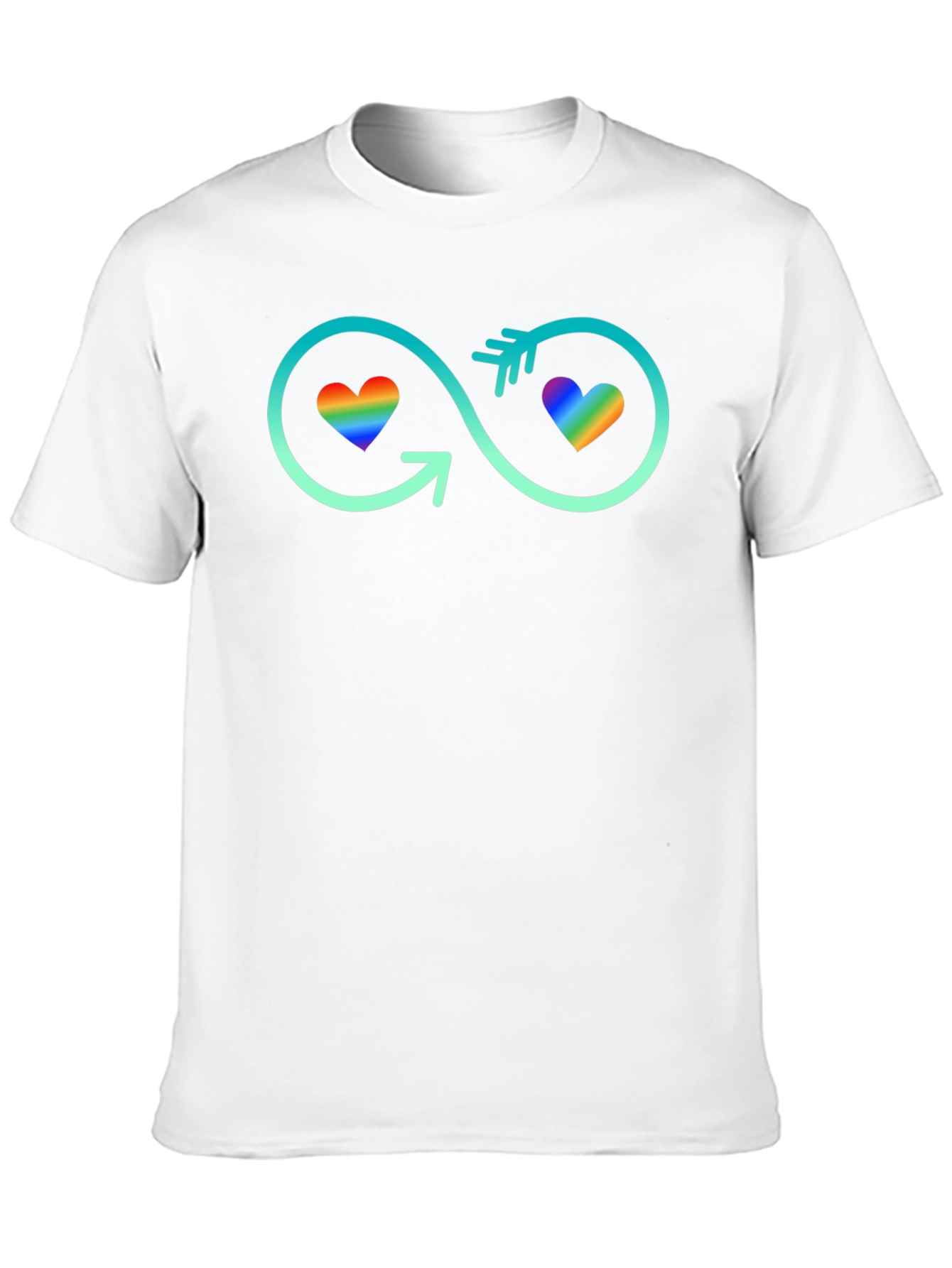 LGBT Infinity Hearts T-Shirt - Black
