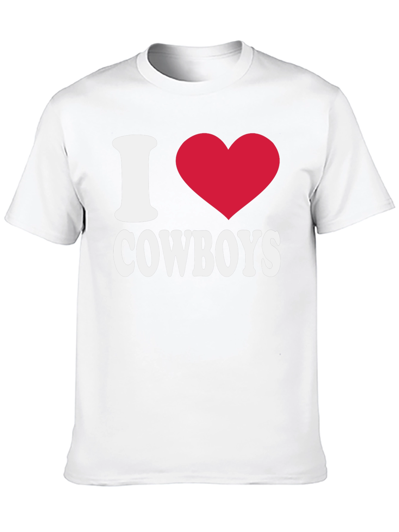 I Love Cowboys T-Shirt - Black Cotton Tee