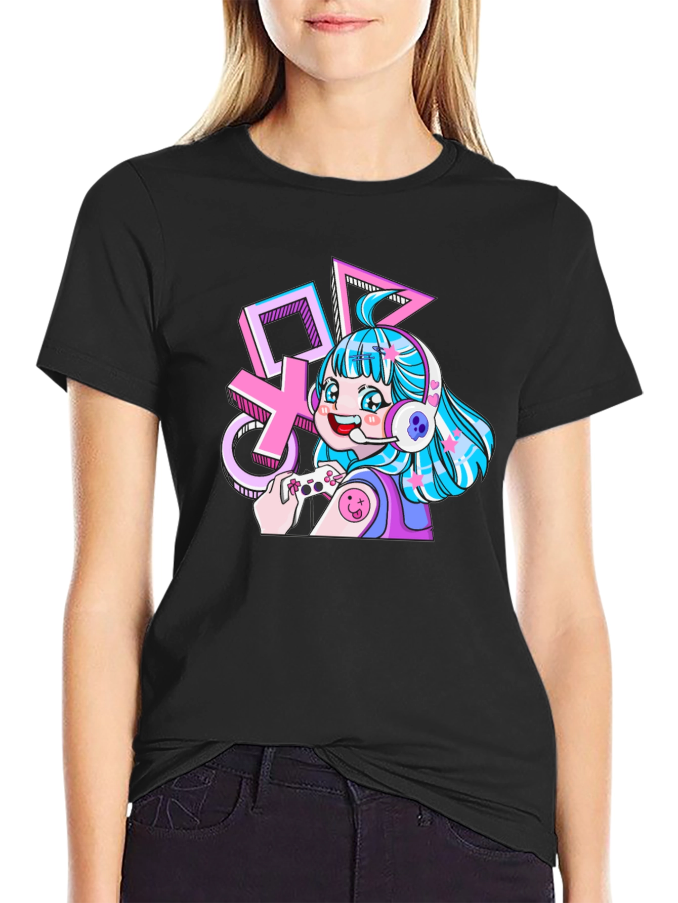 Gamer Girl Black T-Shirt