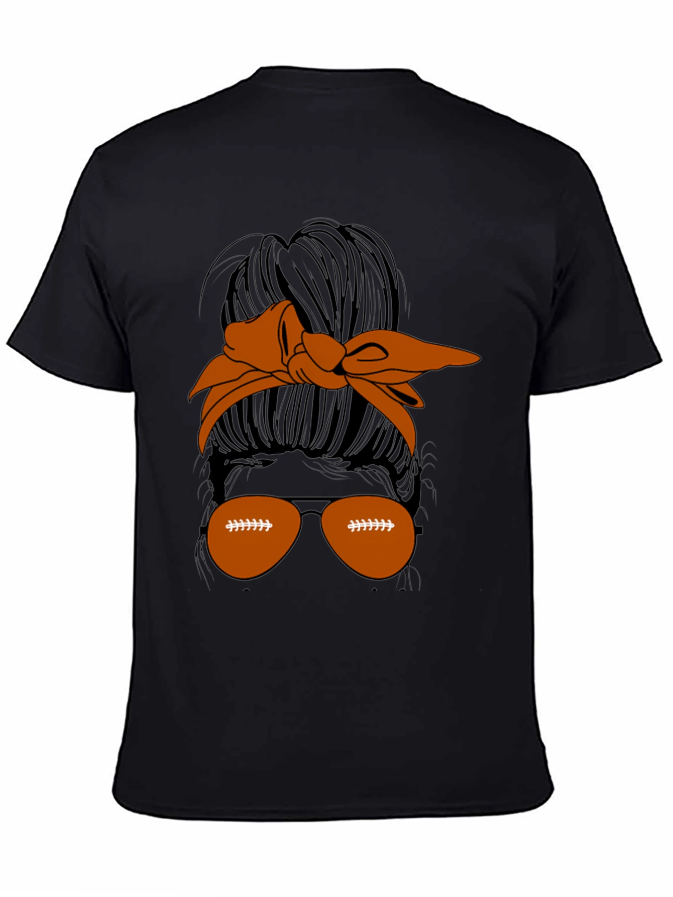 Football Messy Bun T-Shirt