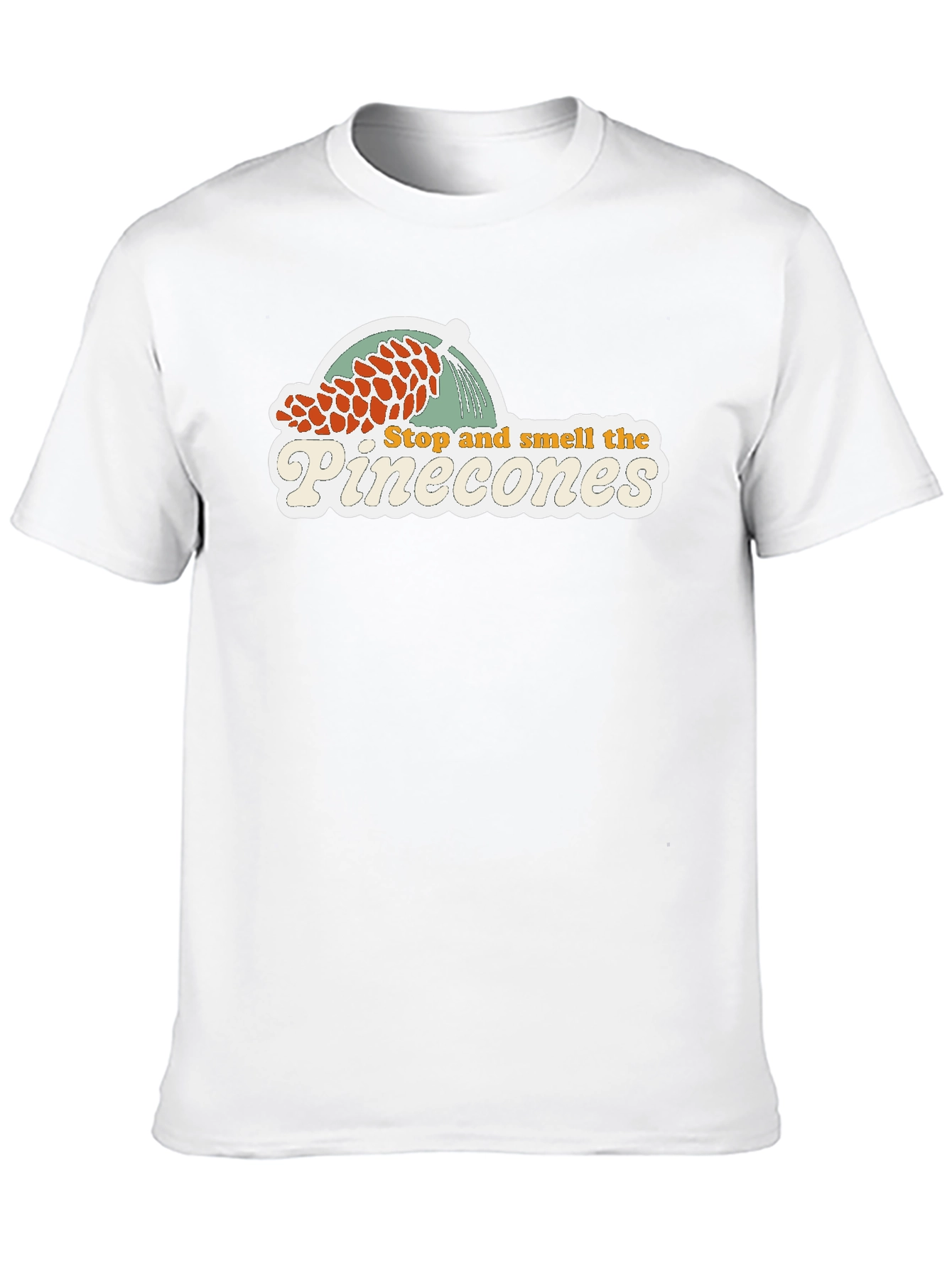 Stop and Smell the Pinecones Graphic Tee - Black