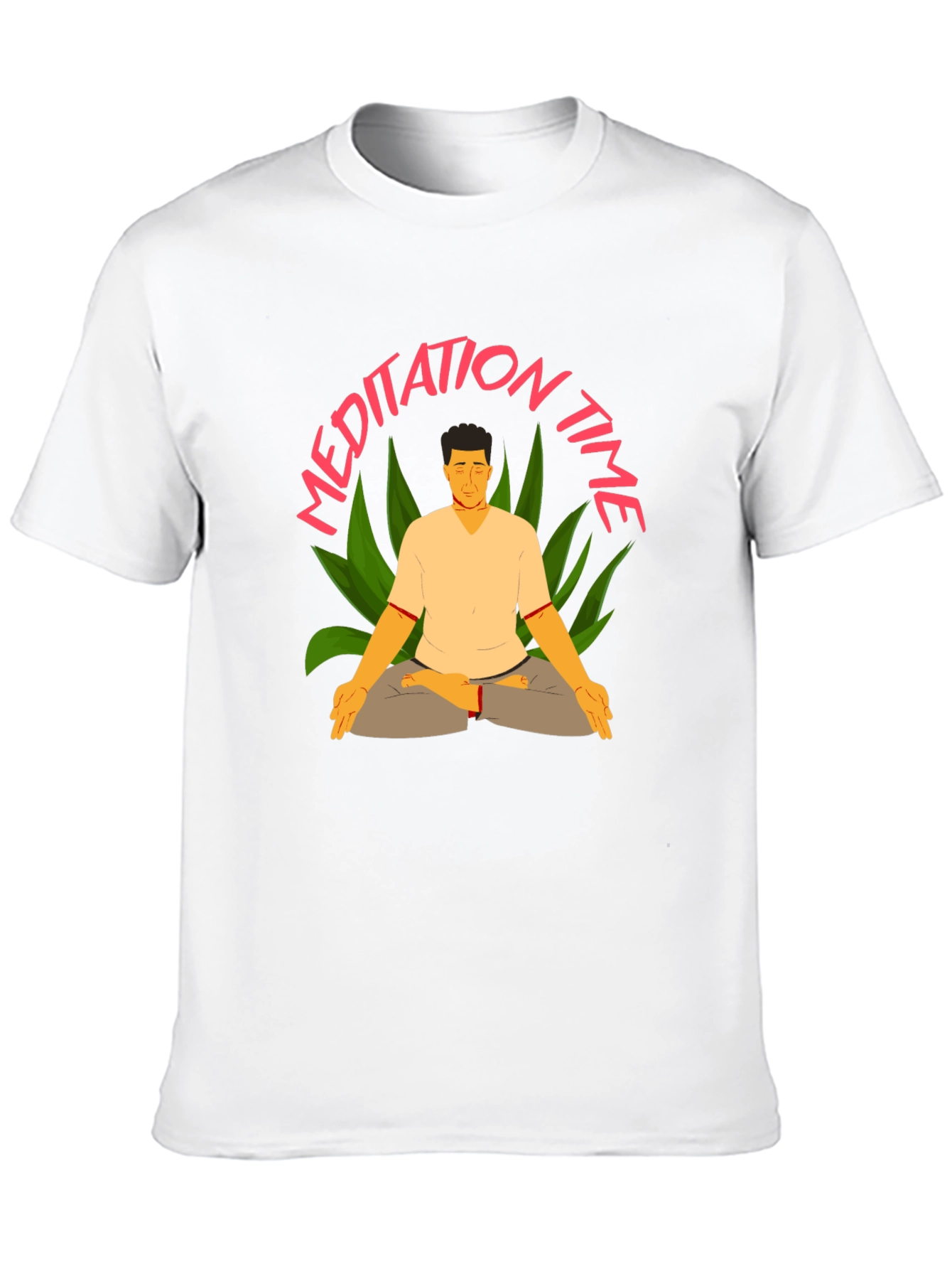 Meditation Time Black T-Shirt for Men