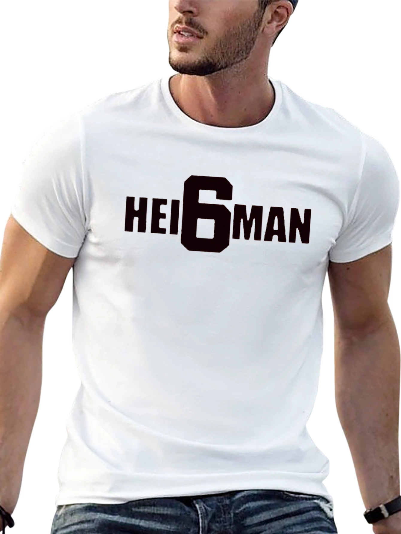 Heis6man Black Graphic Tee