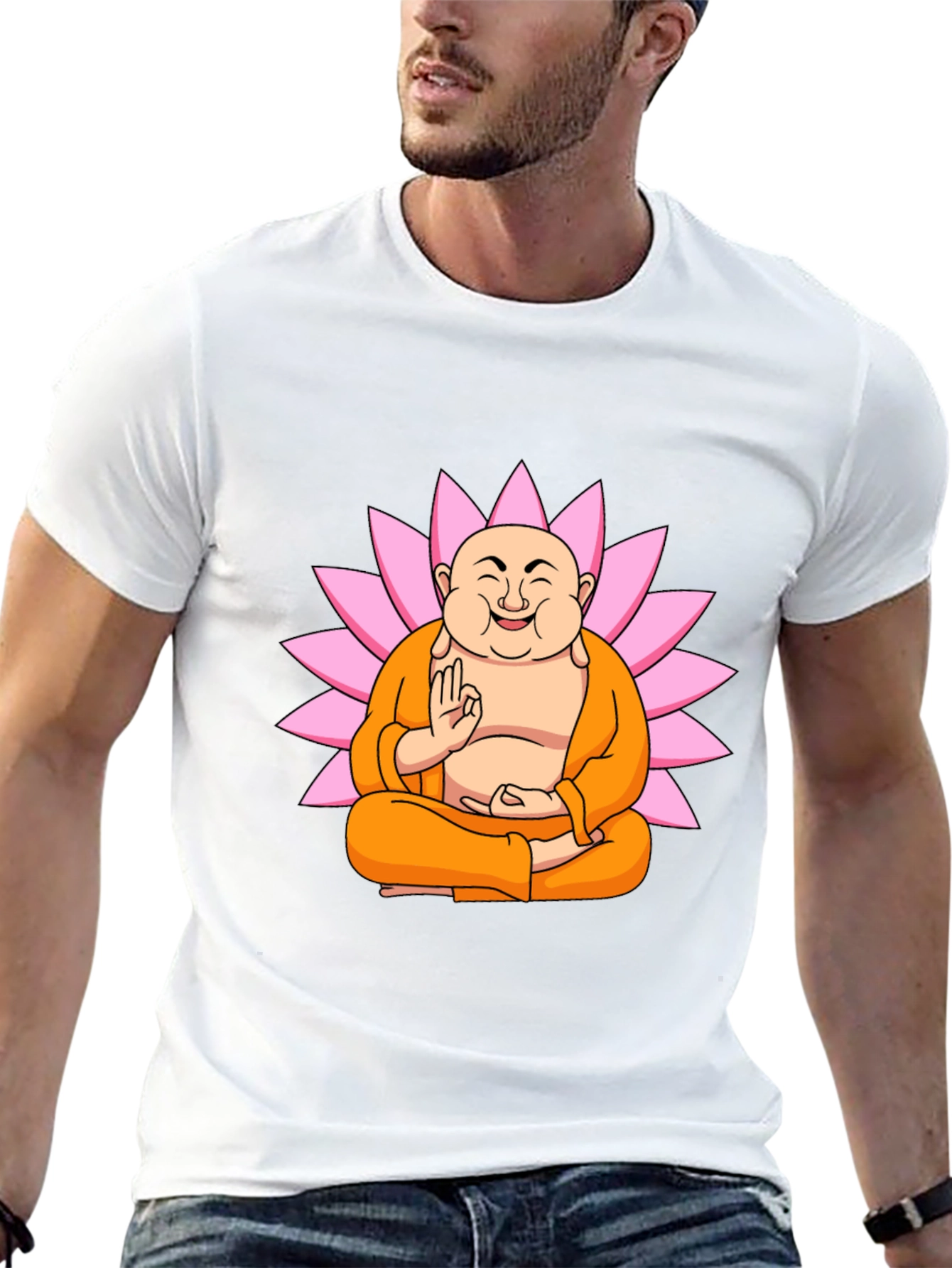 Buddha Lotus Graphic T-Shirt - Meditate in Style