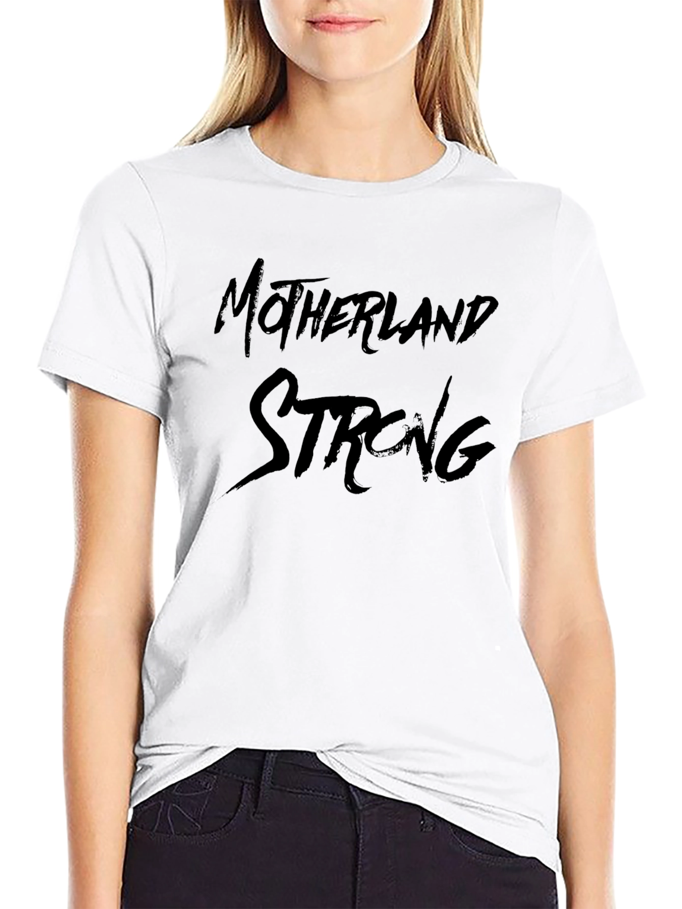 Motherland Strong Graphic Tee - Black T-Shirt