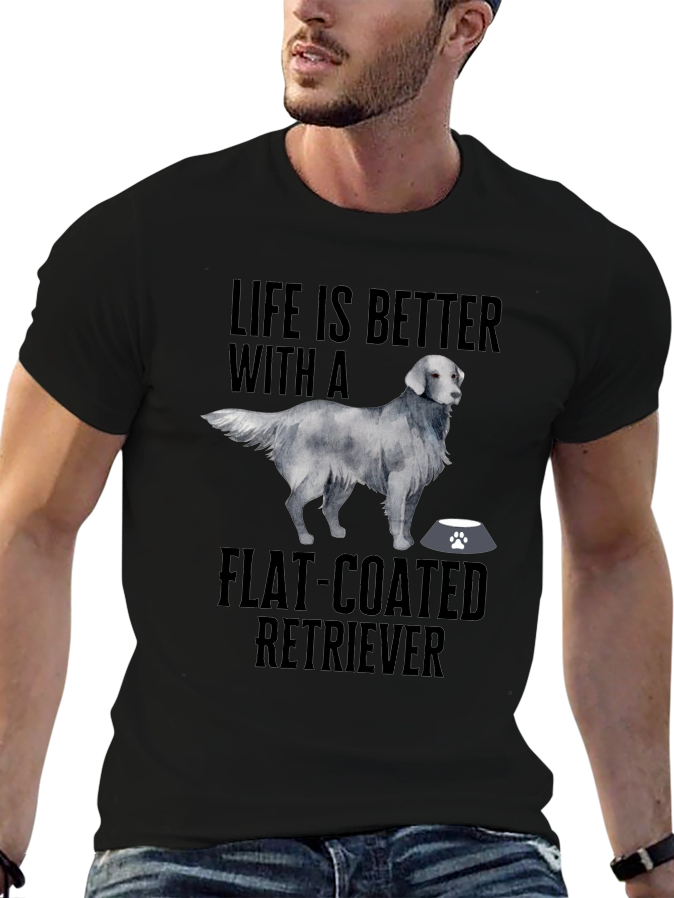 Flat-Coated Retriever Graphic T-Shirt