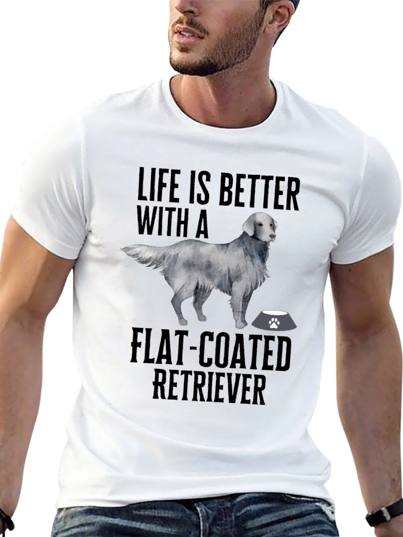 Flat-Coated Retriever Graphic T-Shirt
