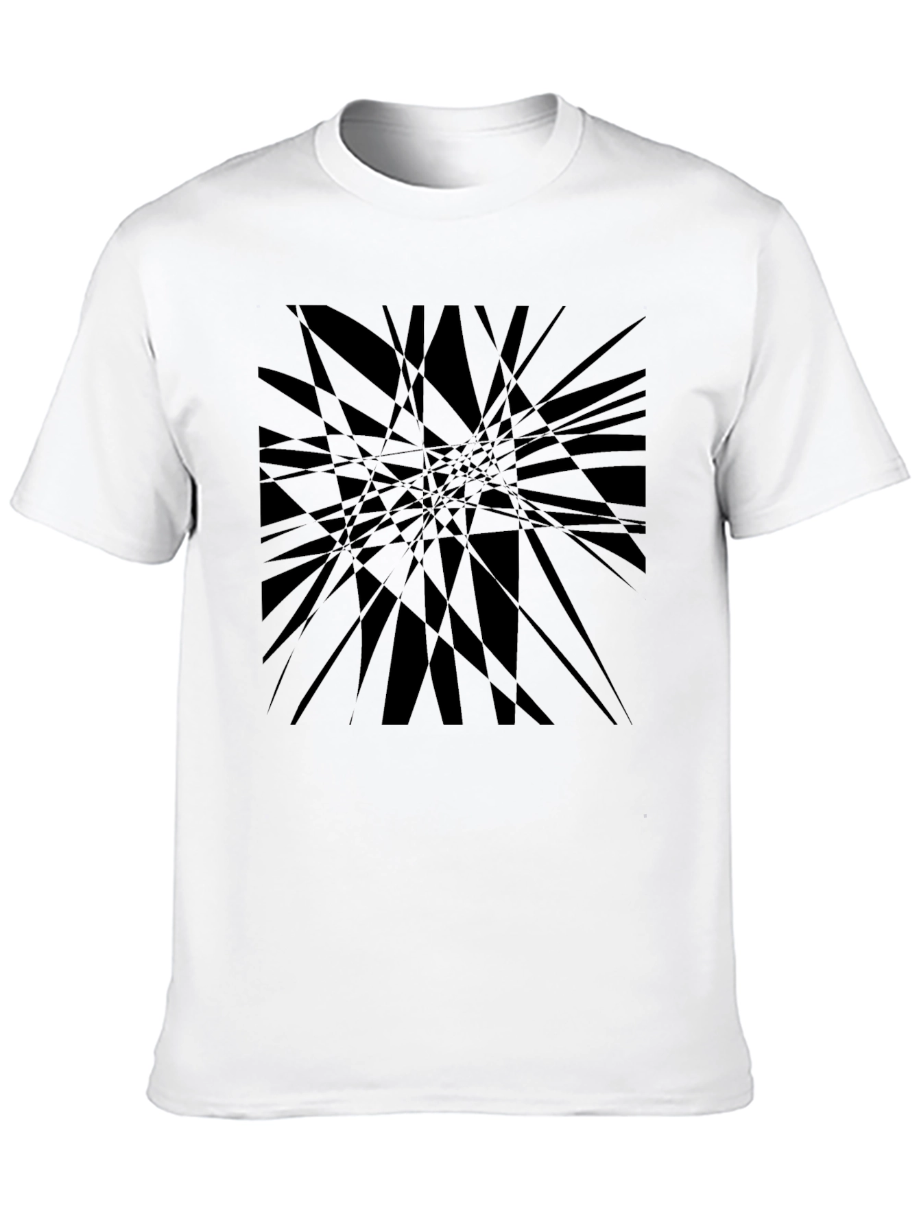 Abstract Geometric Black Graphic T-Shirt