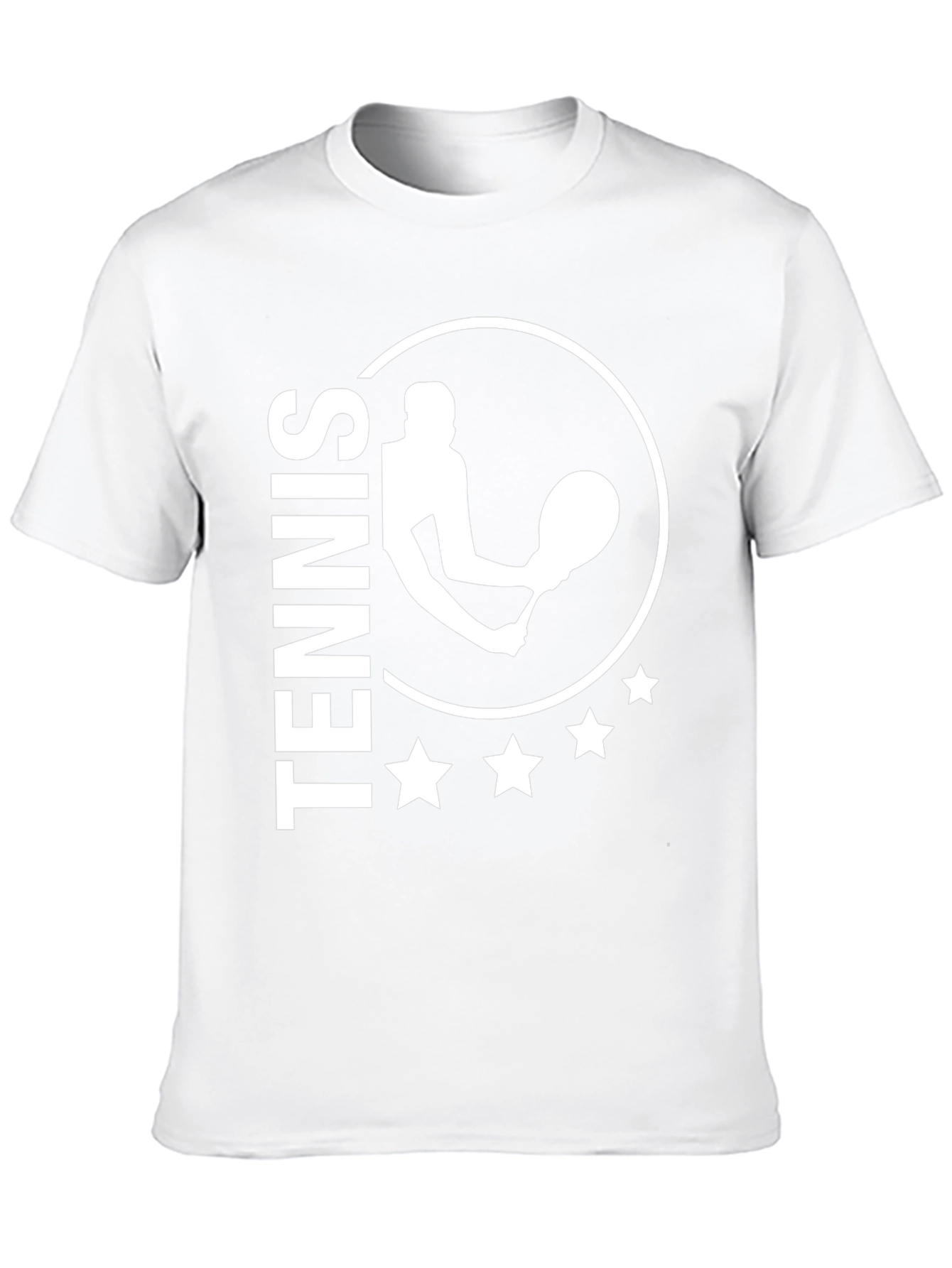 Tennis Player Graphic T-Shirt - Black